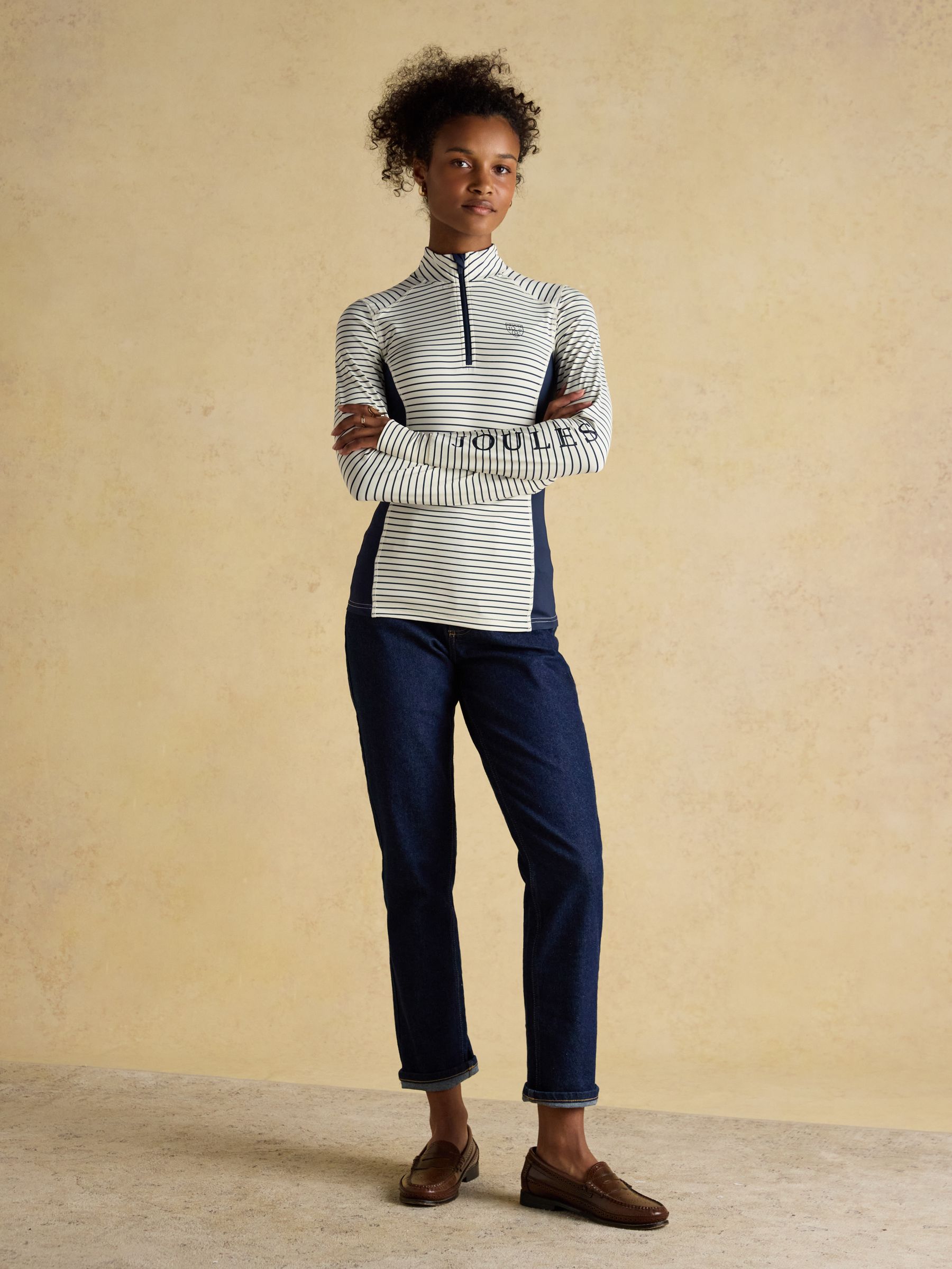 White Striped Long Sleeve Technical Jersey Base Layer Top - Image 5 of 9