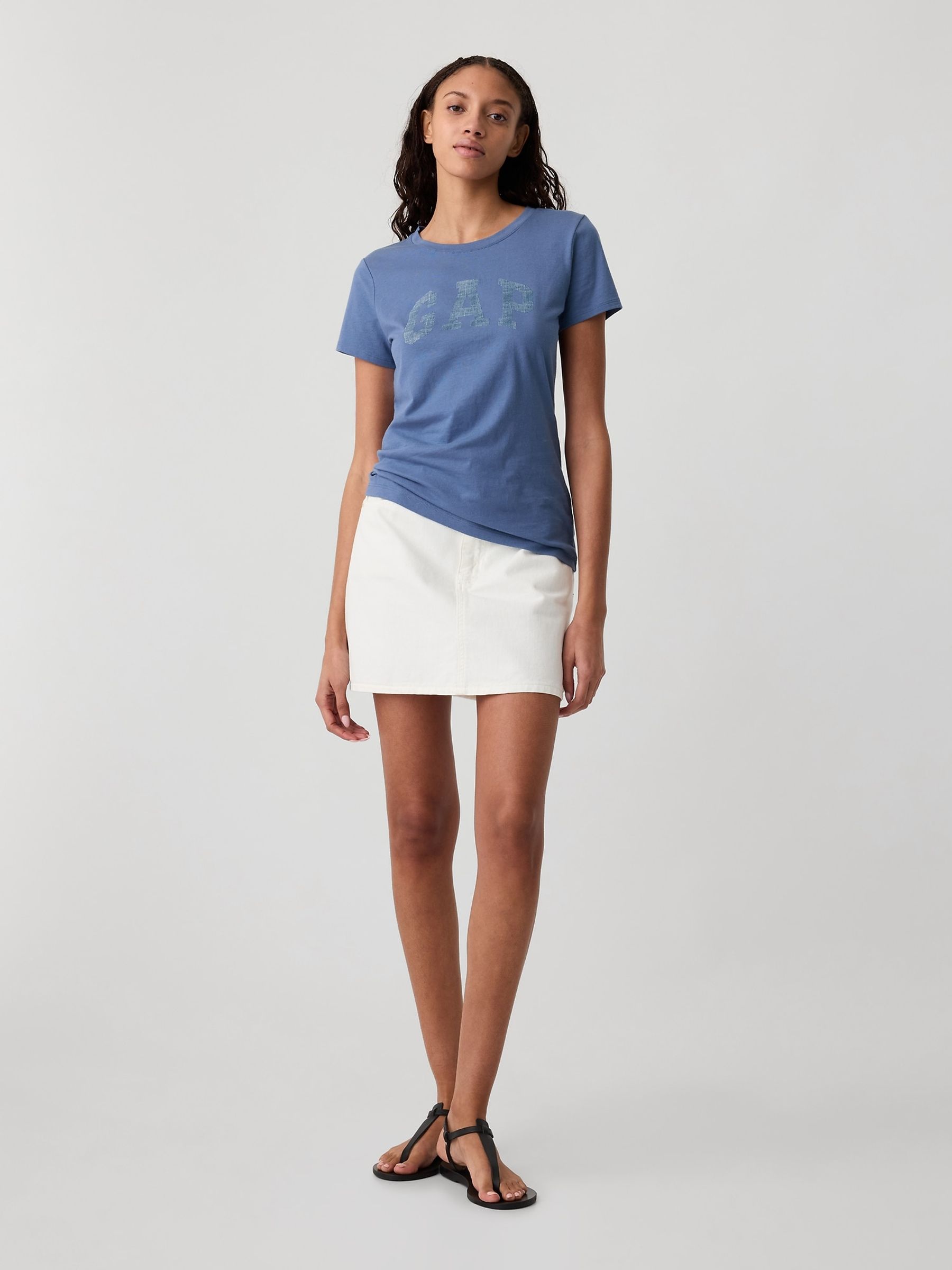 Navy Blue Logo Short Sleeve Crew Neck T-Shirt - Image 3 of 4