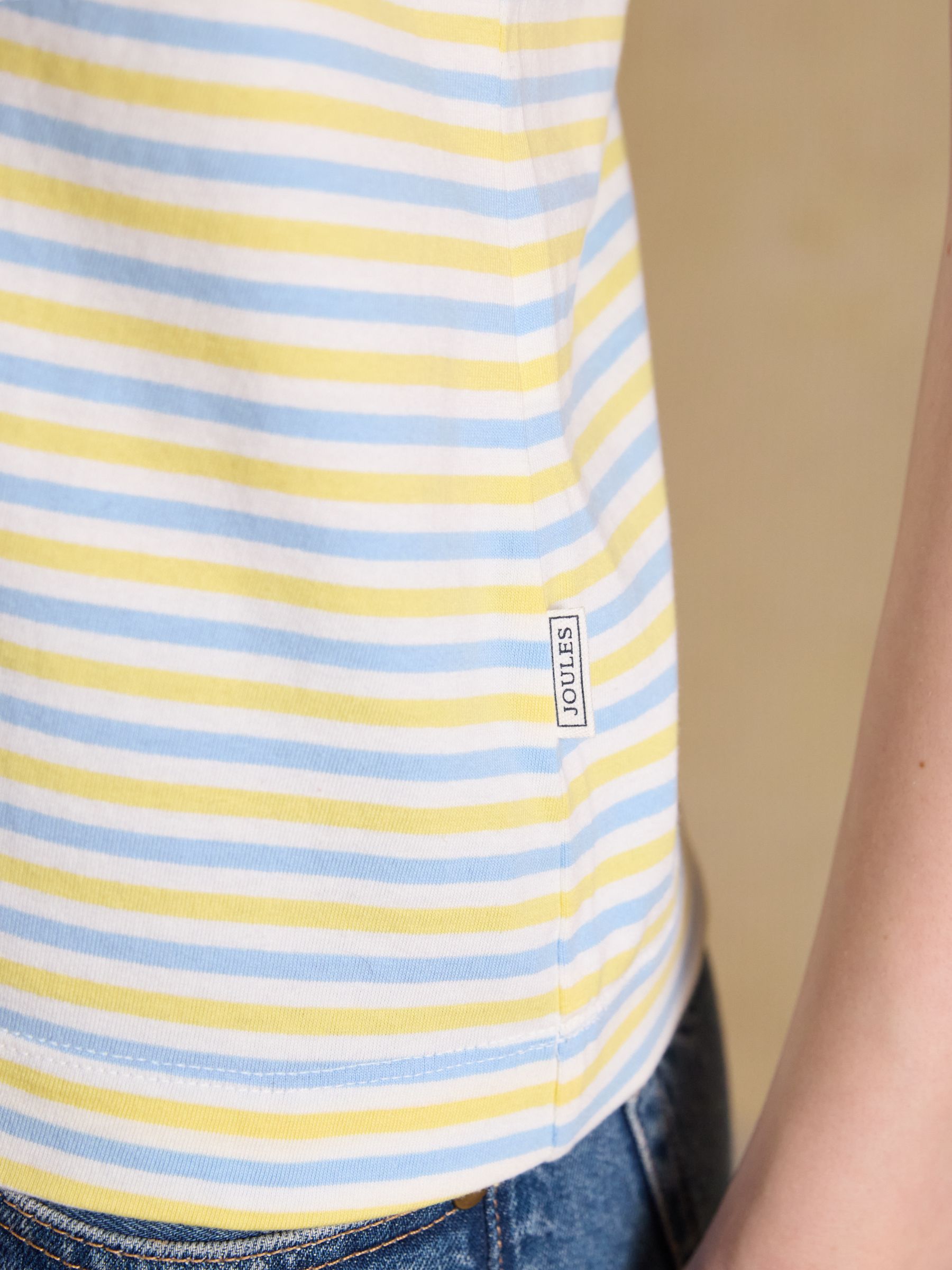 Erin Blue & Yellow Striped Short Sleeve Jersey T-Shirt - Image 8 of 9