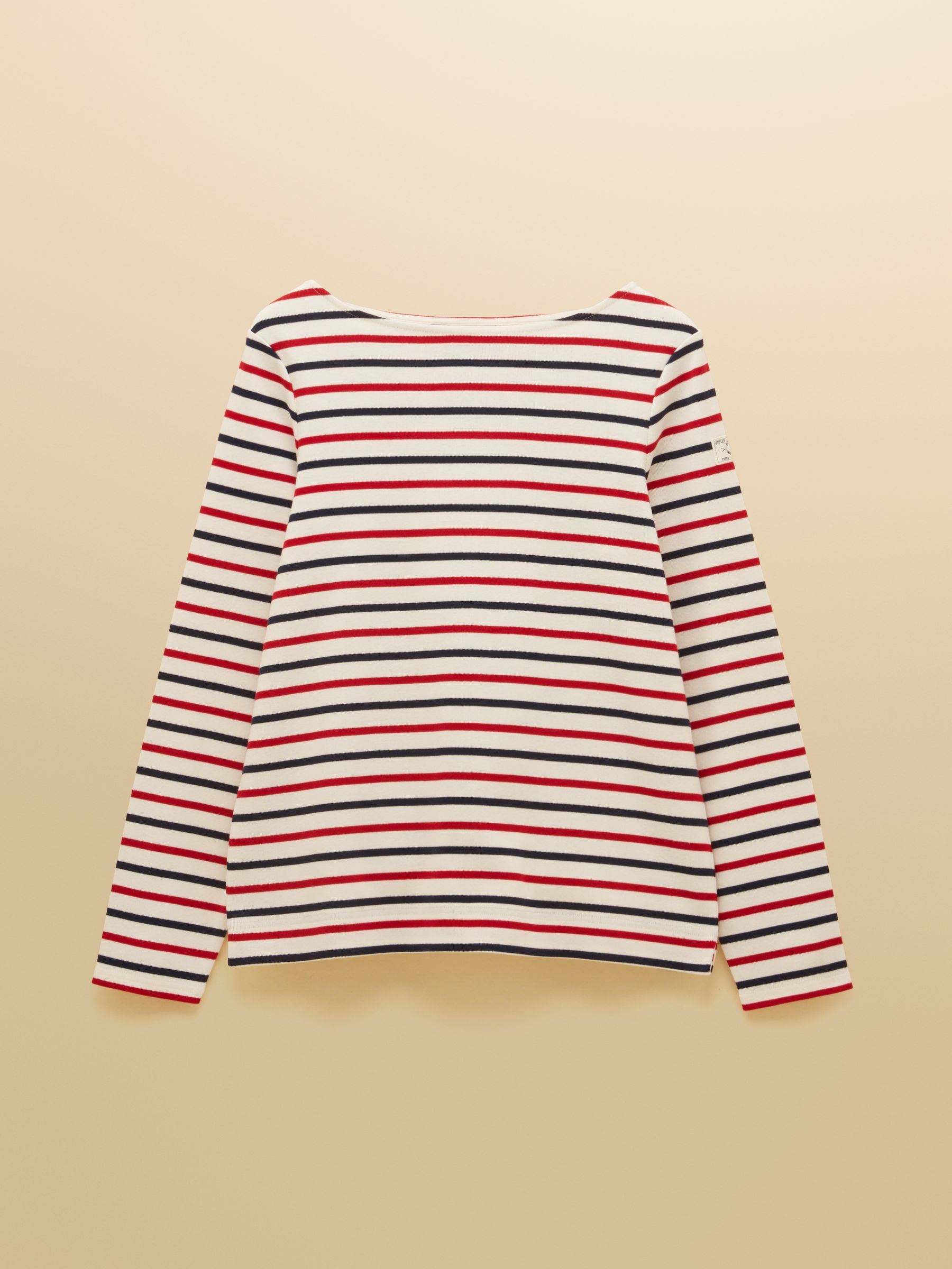 Harbour Navy & Red Striped Boat Neck Long Sleeve Breton Top - Image 7 of 7