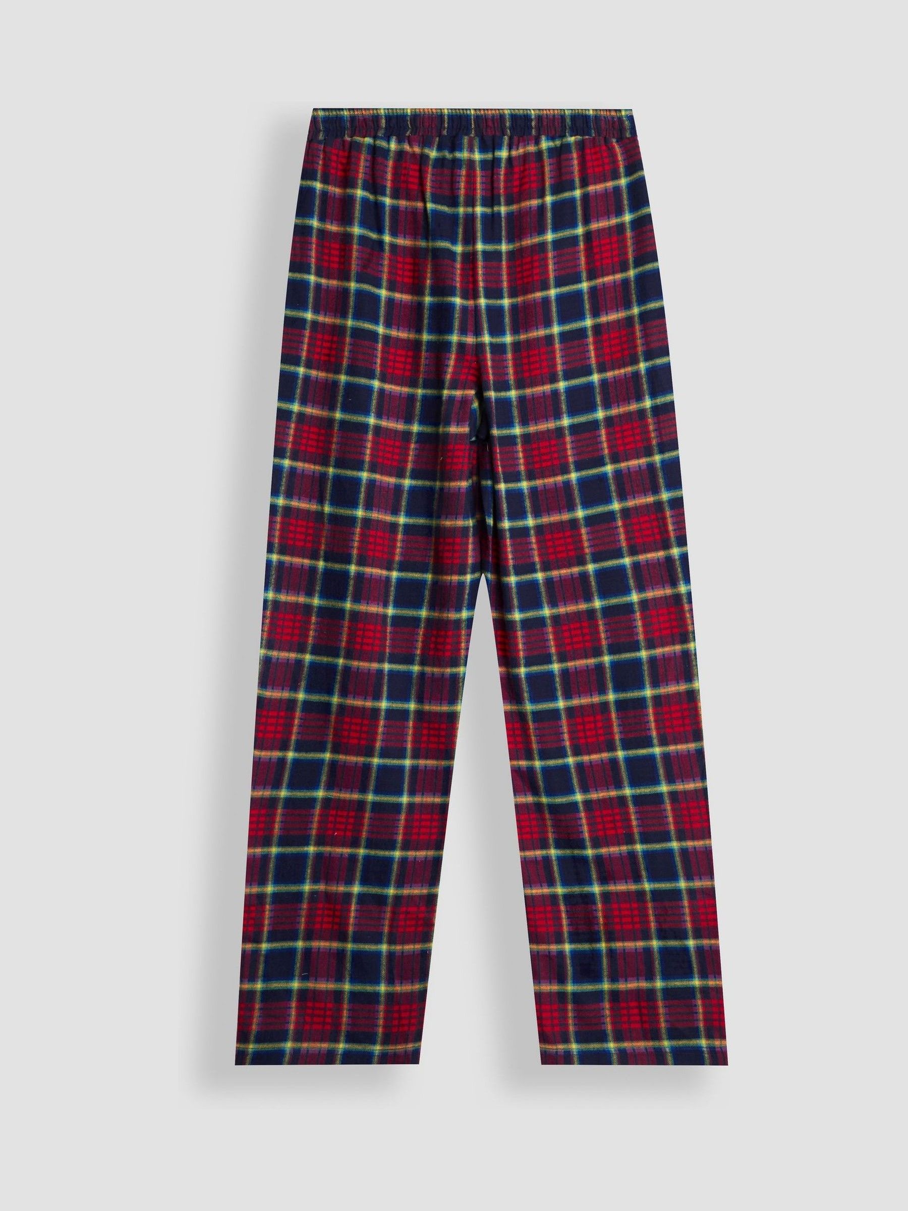 Navy Mens Christmas Check Bottom Pyjamas Set - Image 5 of 6