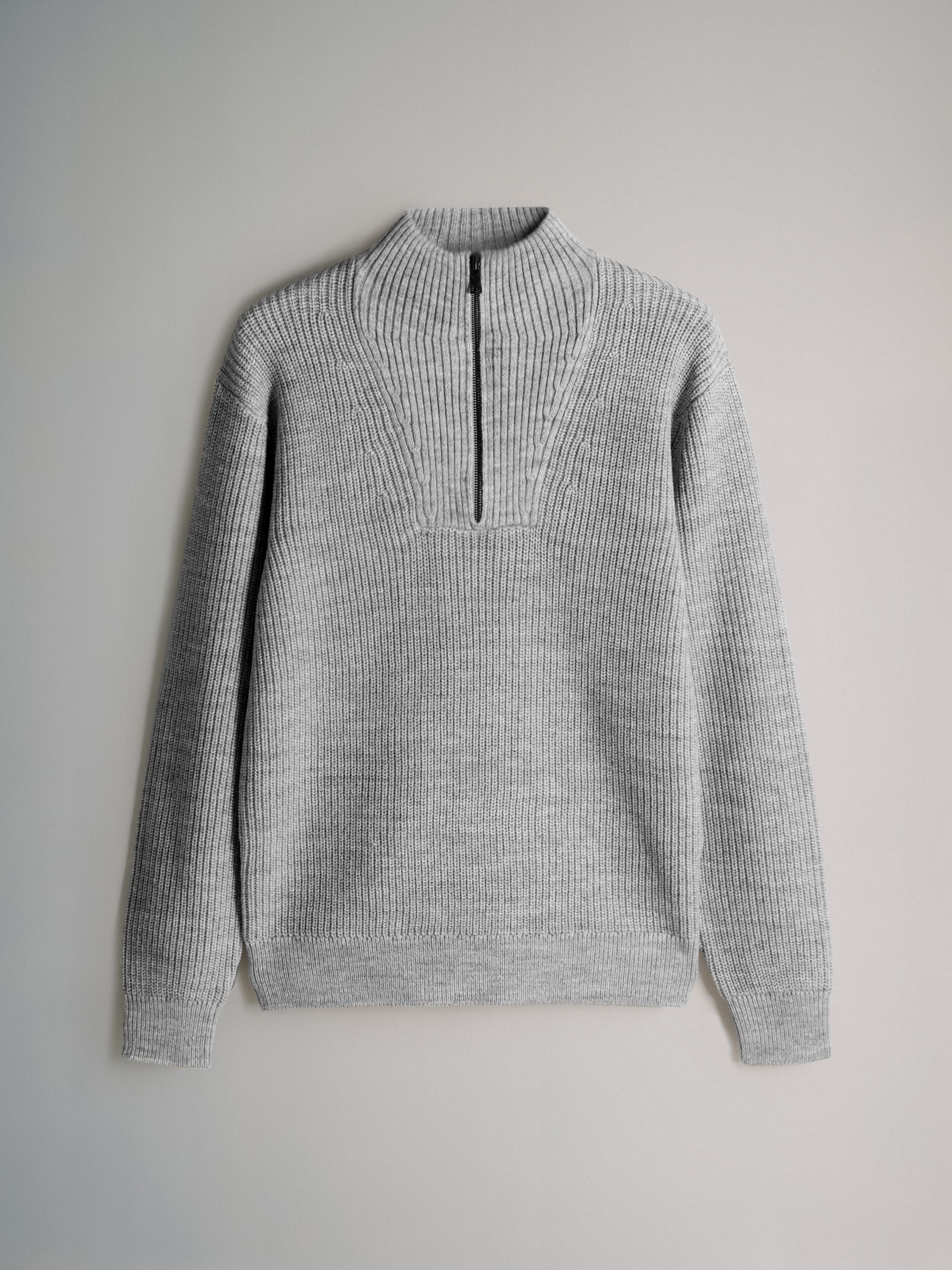 2 Pack Cable Knit and Zip Neck Jumpers - Image 3 of 5