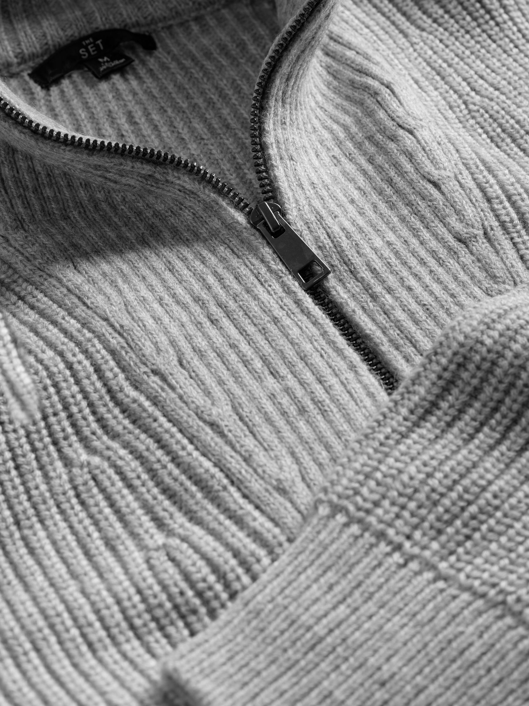 2 Pack Cable Knit and Zip Neck Jumpers - Image 5 of 5