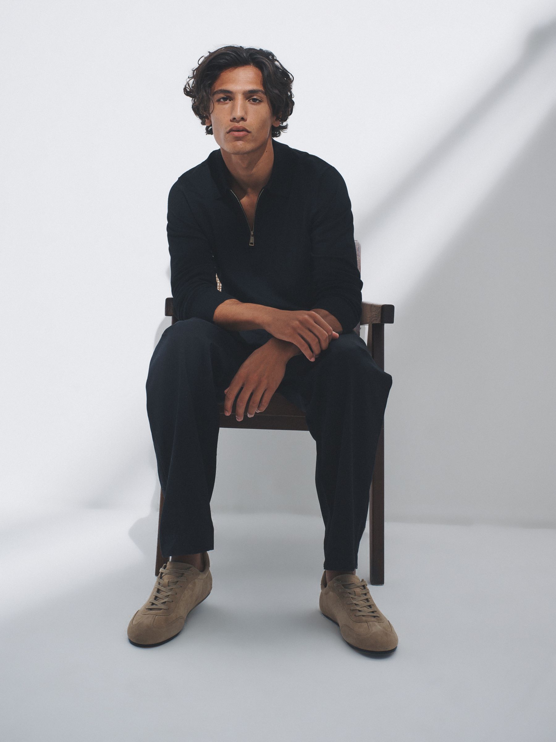 Black/Brown 3 Pack Quarter Zip Neck Jumper - Image 5 of 6