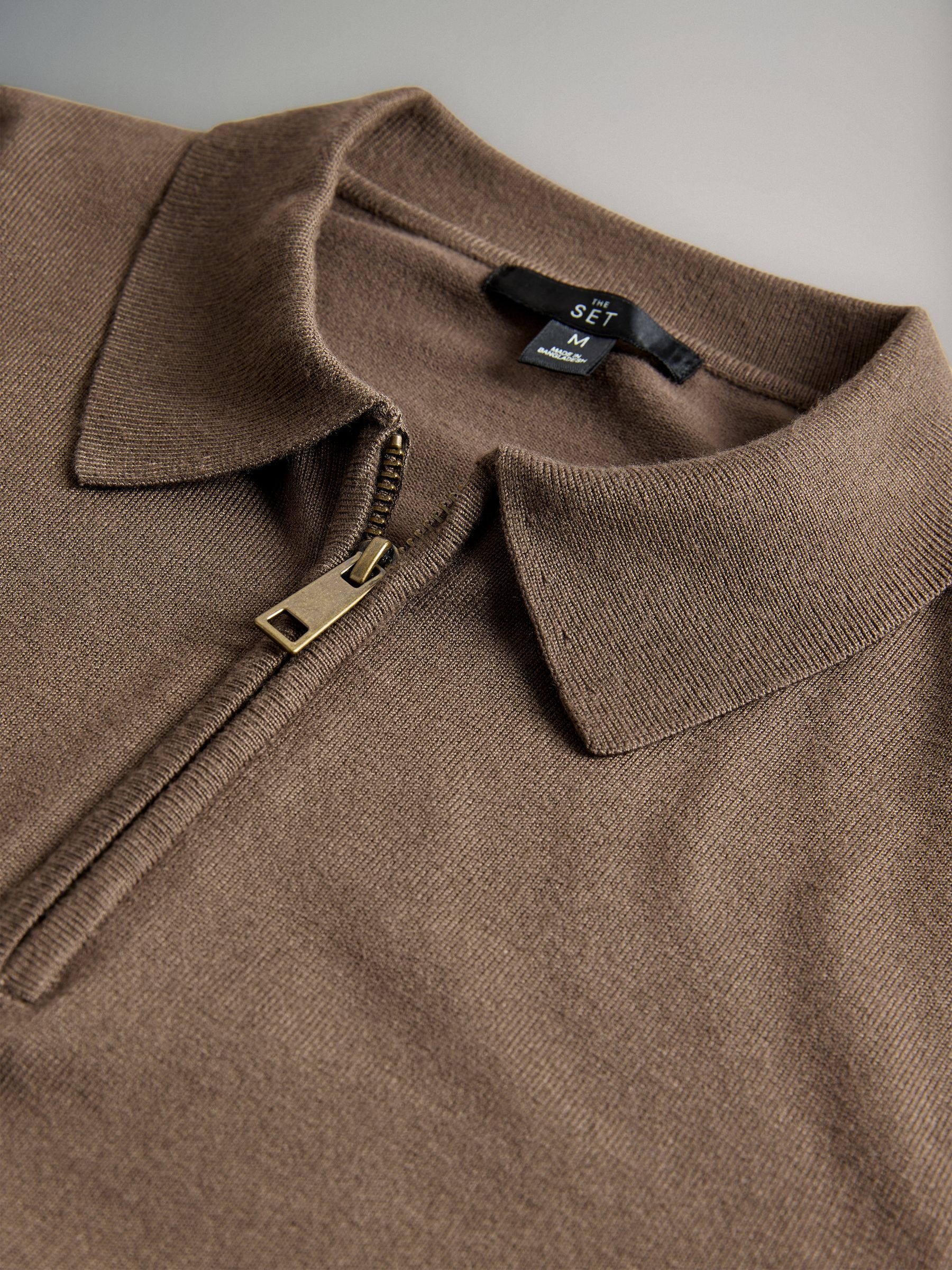 Black/Brown 3 Pack Quarter Zip Neck Jumper - Image 6 of 6