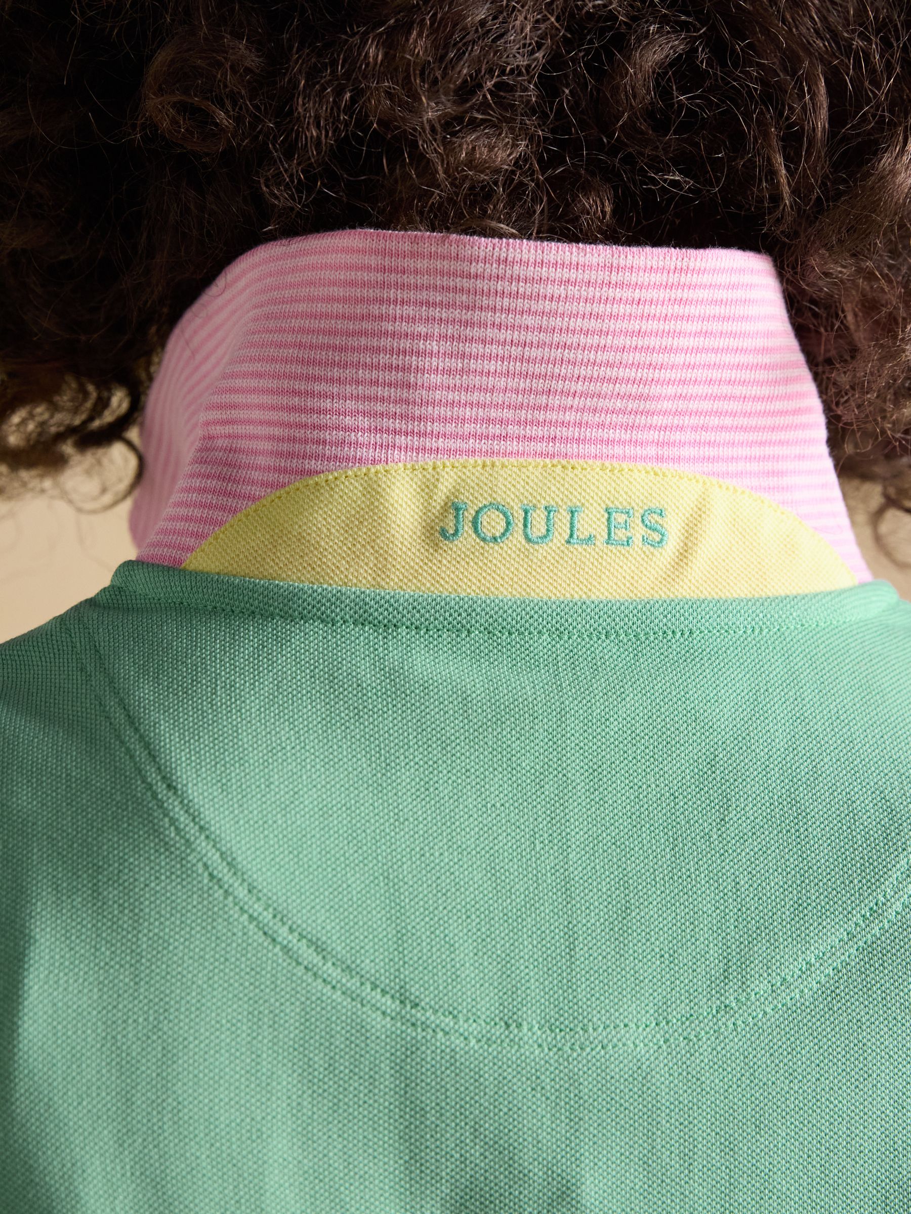 Woody Mint Green Cotton Pique Short Sleeve Polo Shirt - Image 8 of 8