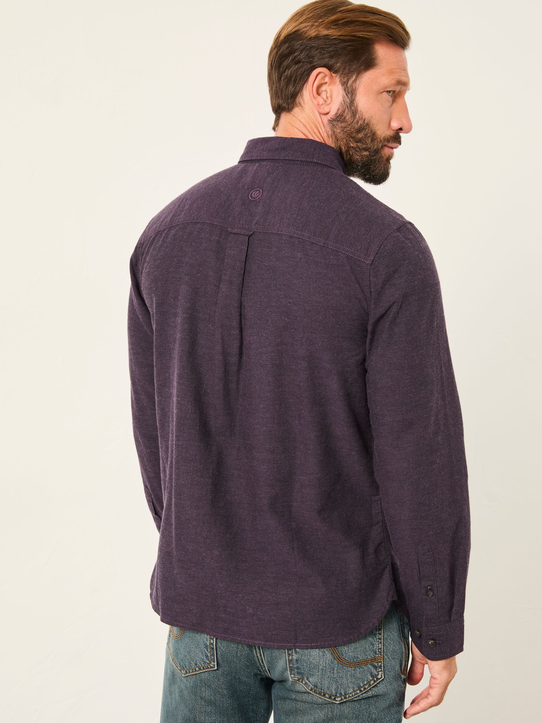 Oxlow Purple Long Sleeve Plain Shirt - Image 2 of 6