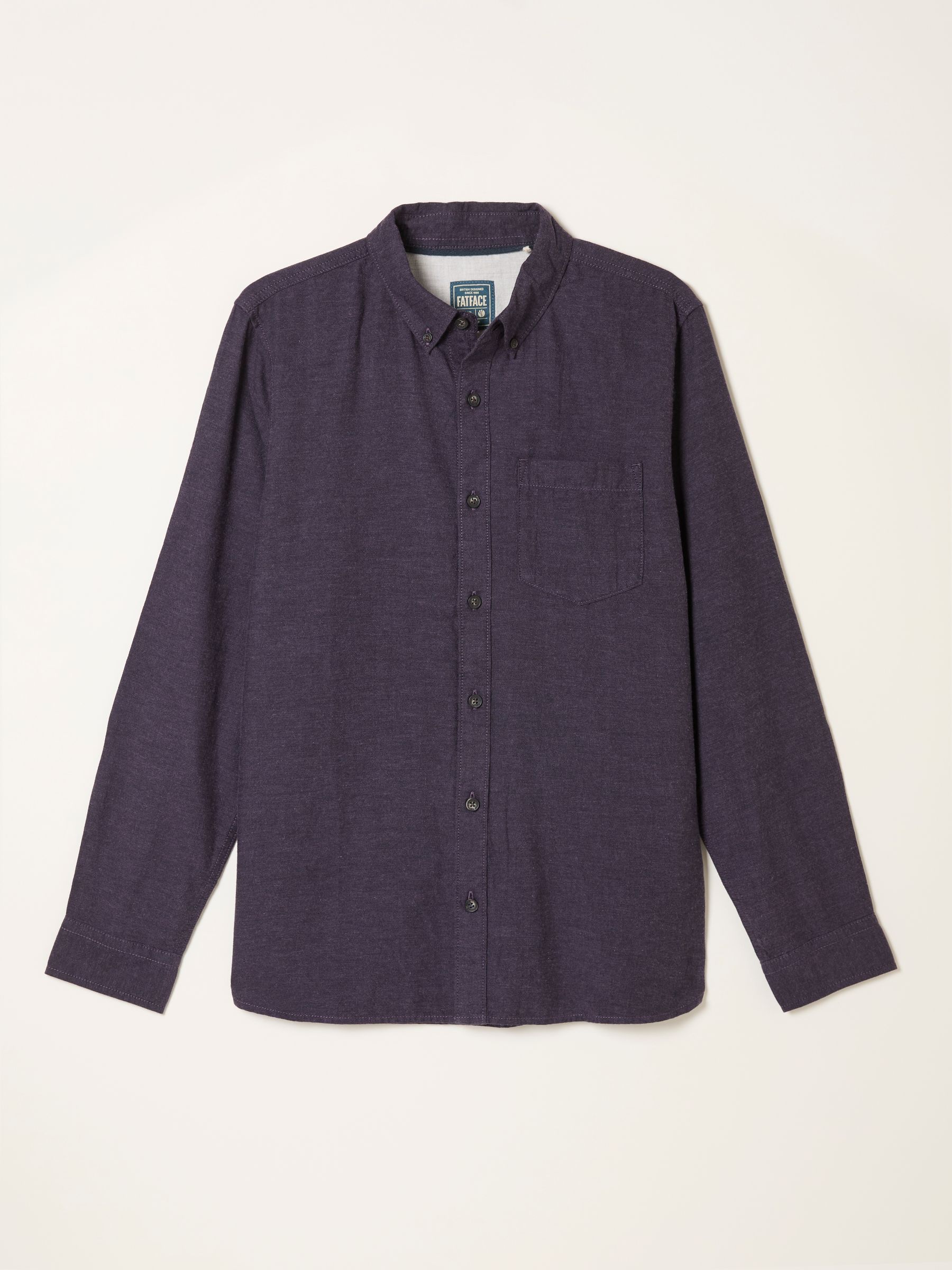 Oxlow Purple Long Sleeve Plain Shirt - Image 6 of 6