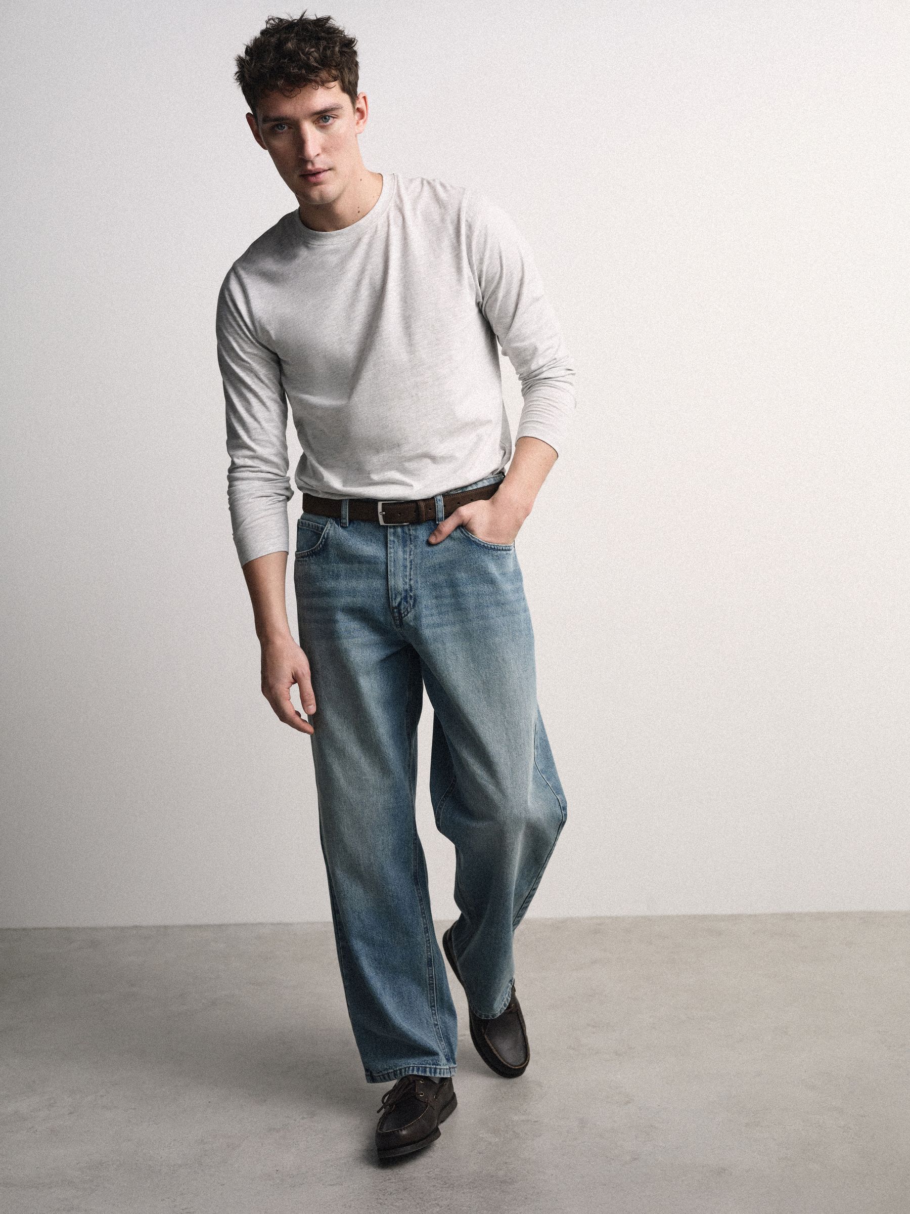 2 Pack Baggy Fit Jeans Mid Blue Denim - Image 1 of 6