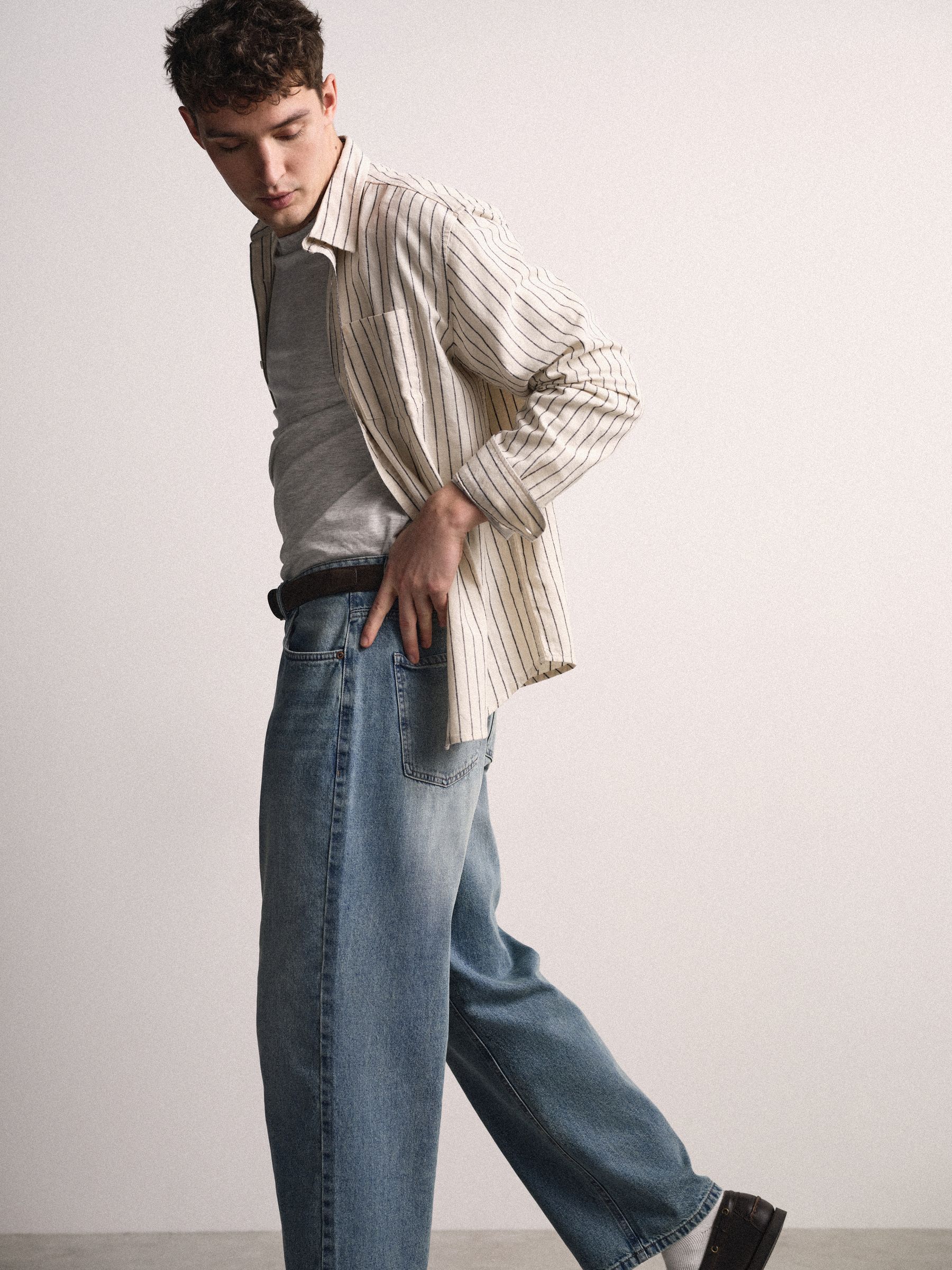 2 Pack Baggy Fit Jeans Mid Blue Denim - Image 4 of 6