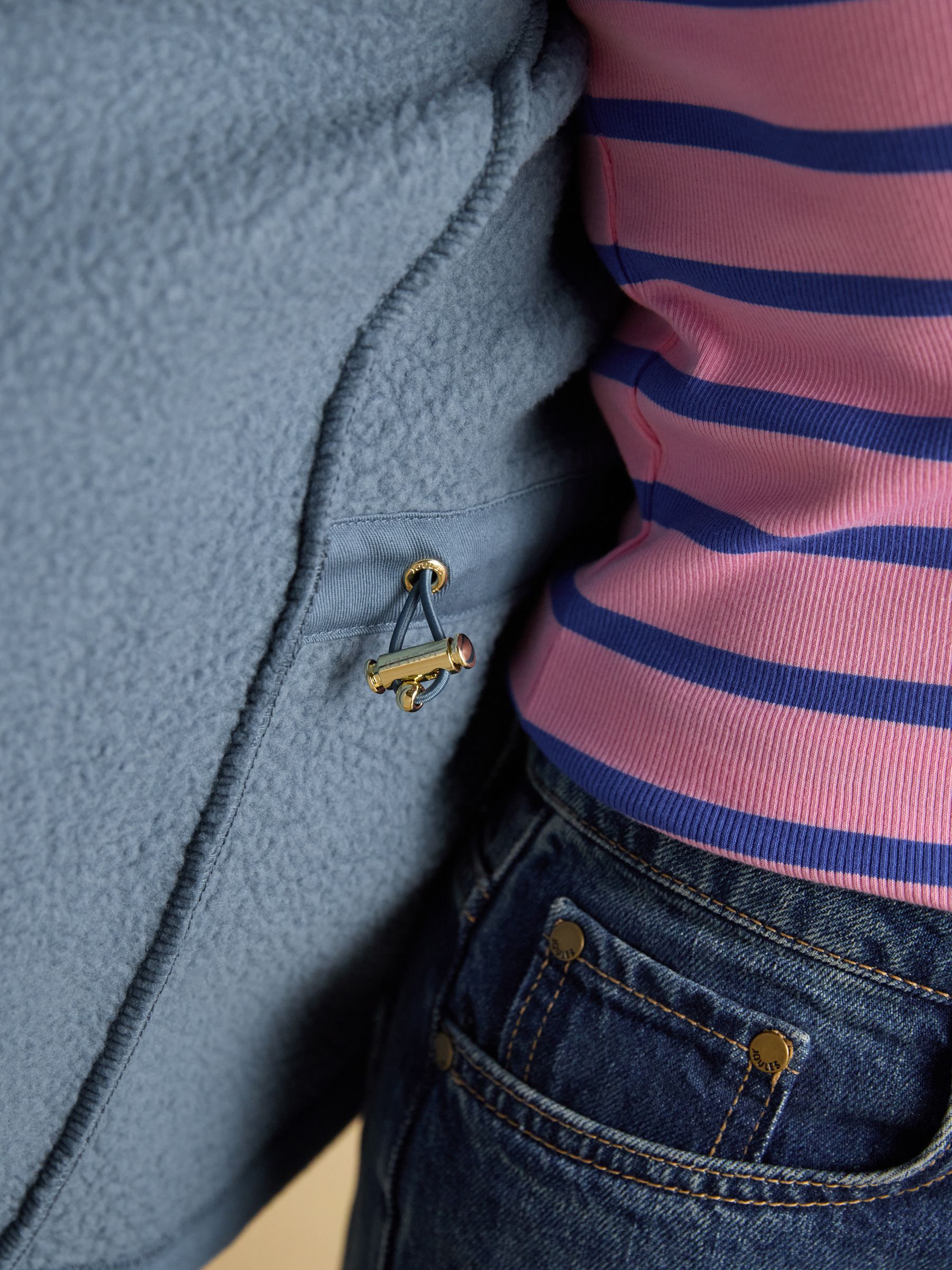 Heritage Chambray Blue Regular Fleece Gilet - Image 11 of 14