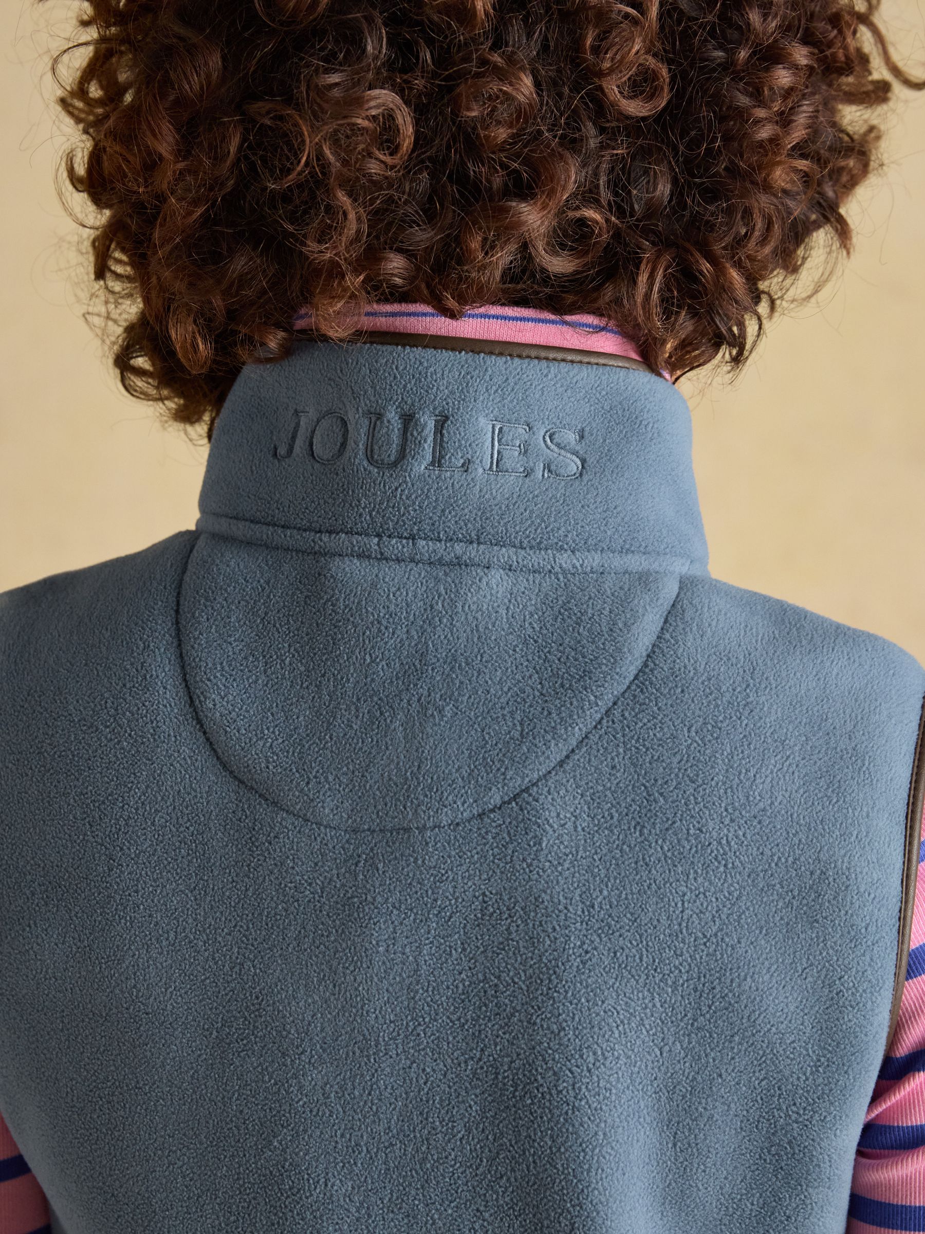 Heritage Chambray Blue Regular Fleece Gilet - Image 12 of 14