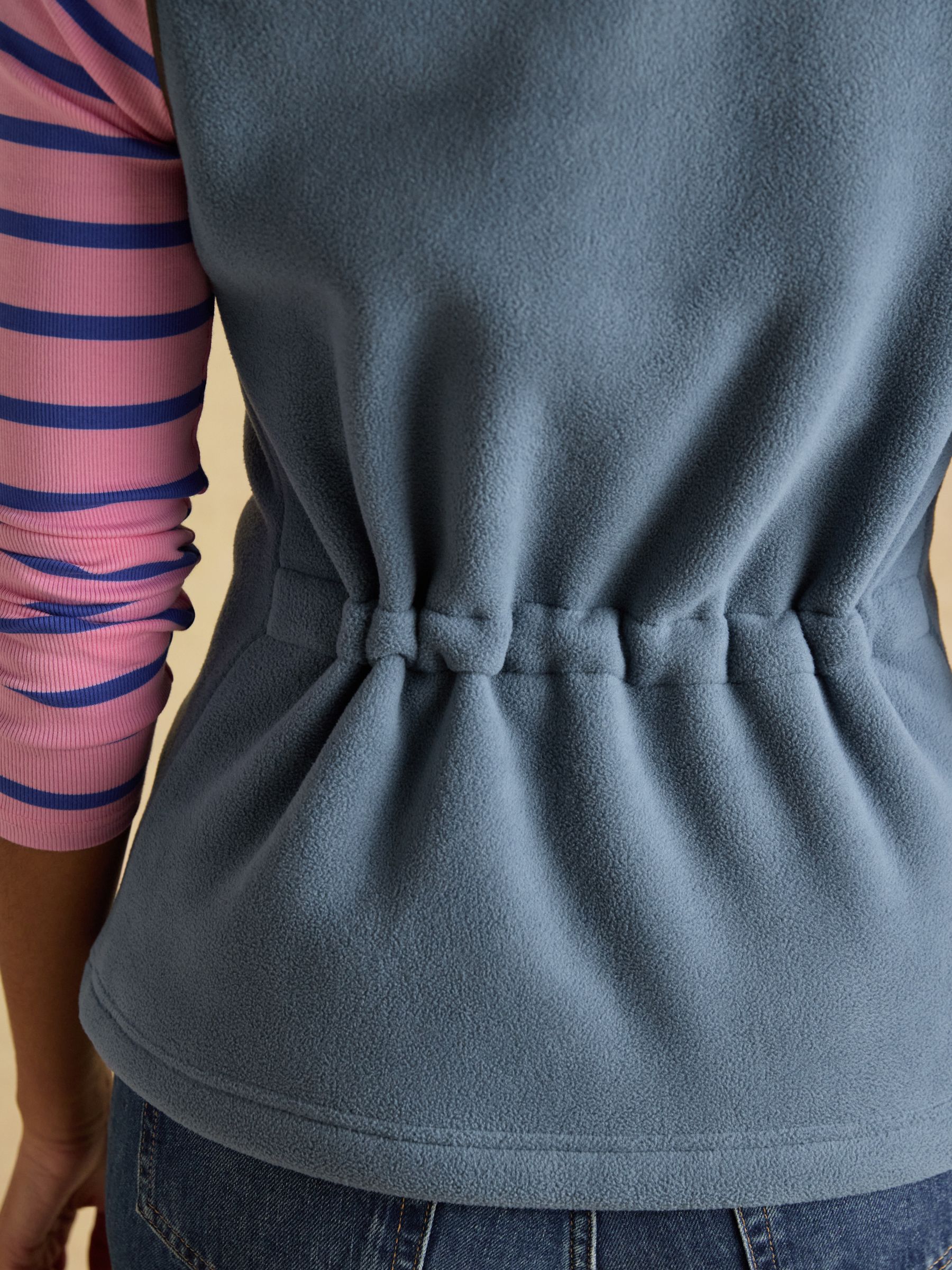 Heritage Chambray Blue Regular Fleece Gilet - Image 13 of 14