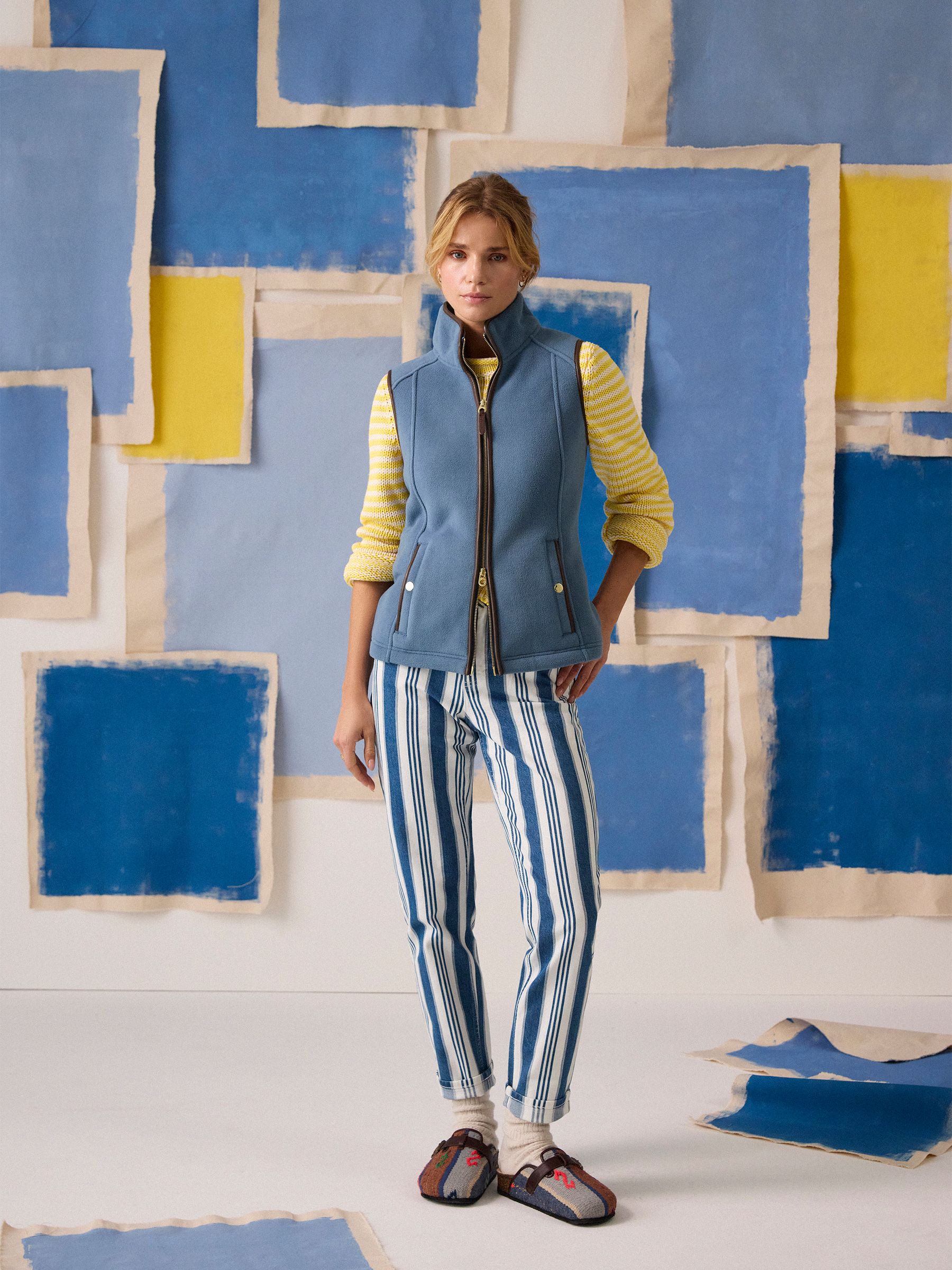 Heritage Chambray Blue Regular Fleece Gilet - Image 2 of 14