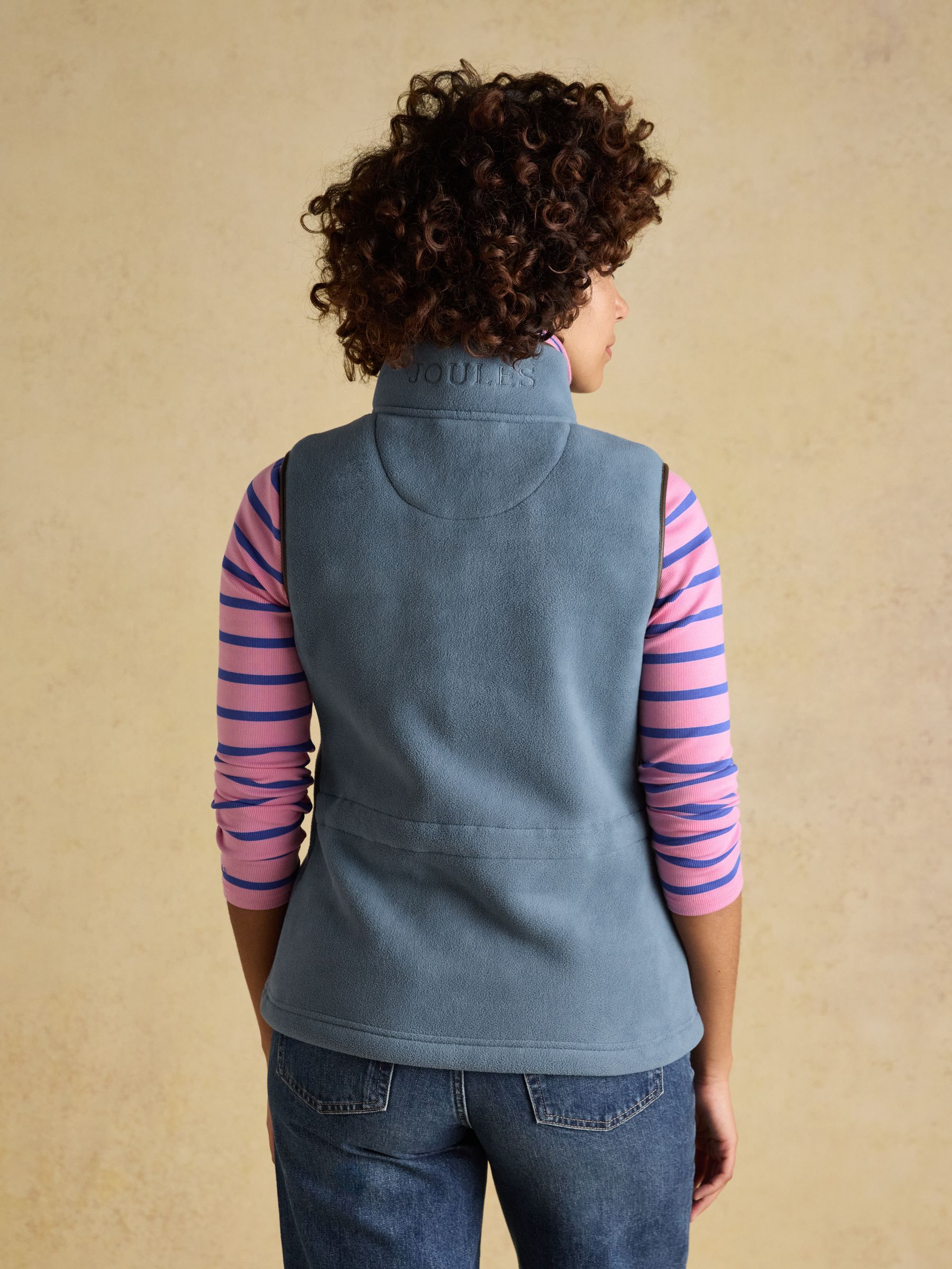 Heritage Chambray Blue Regular Fleece Gilet - Image 5 of 14