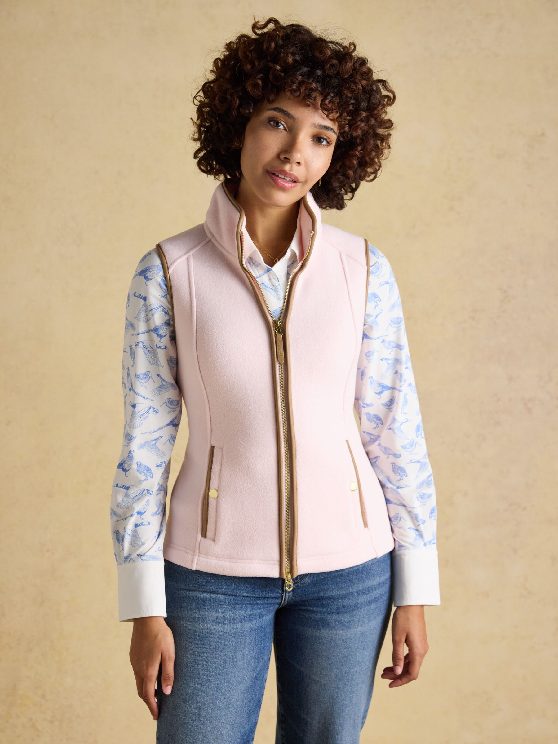Heritage Light Pink Longline Polar Fleece Gilet - Image 1 of 11