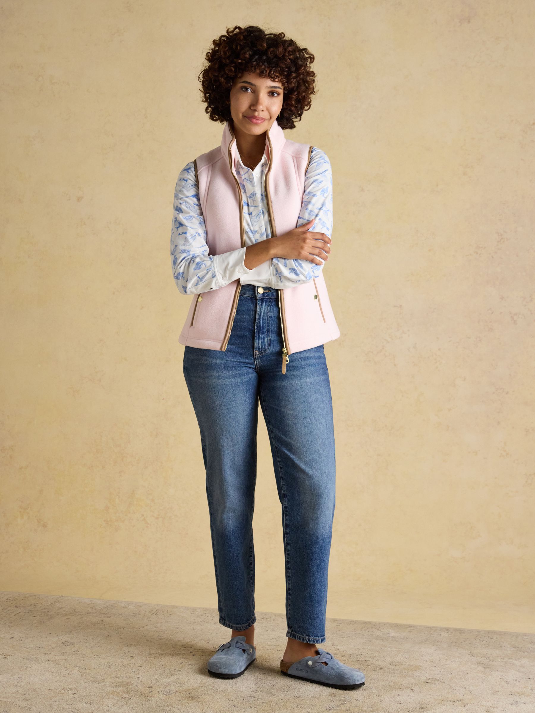 Heritage Light Pink Longline Polar Fleece Gilet - Image 3 of 11