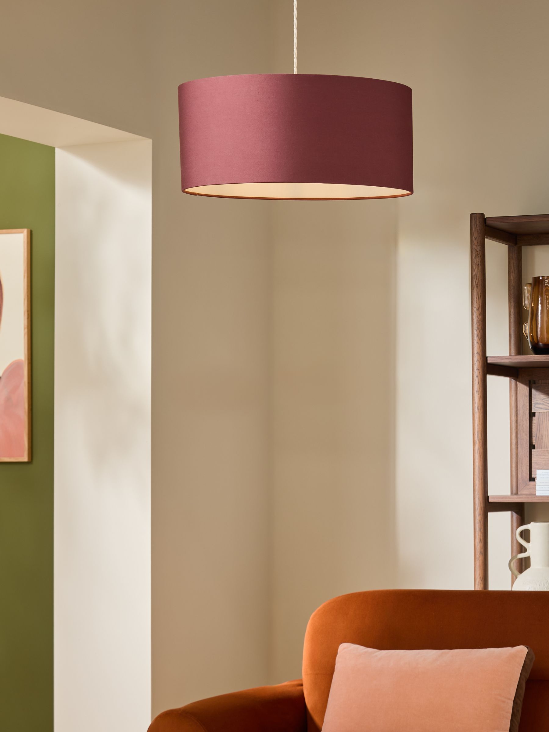 Oro Easy Fit Drum Shade in Brown - Image 1 of 5 Oro Easy Fit Drum Shade in Brown - Image 1 of 5