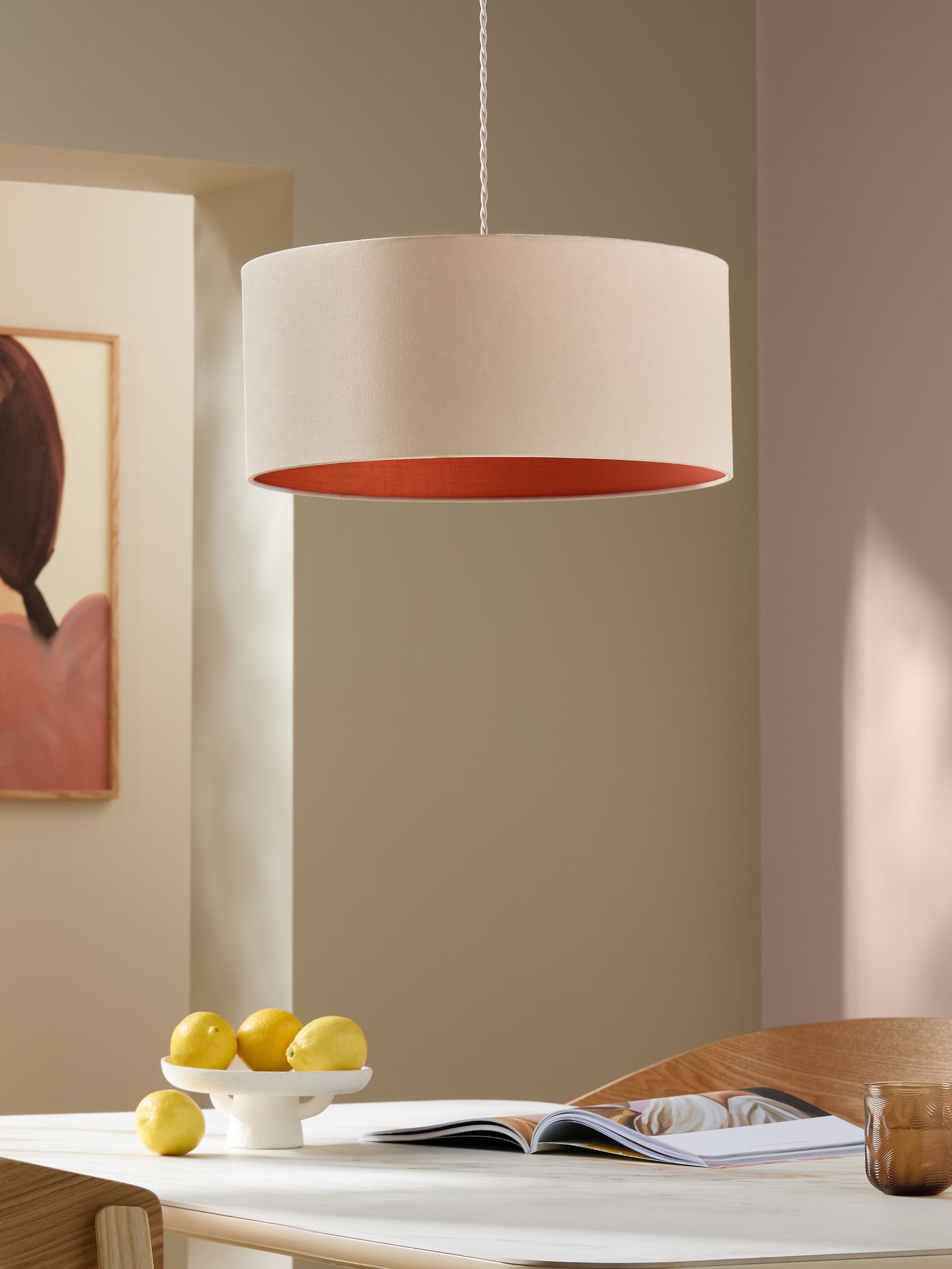 Oro Easy Fit Drum Shade in Cream - Image 1 of 5