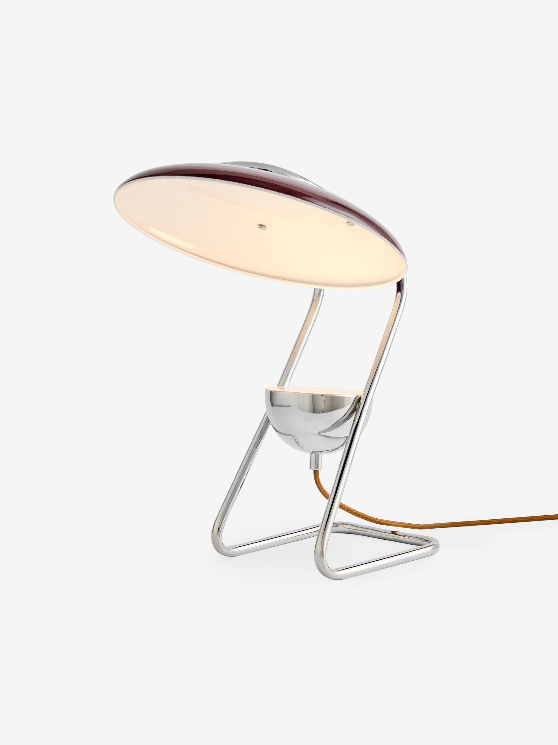 Brando Table Lamp in Brown/Chrome - Image 4 of 5