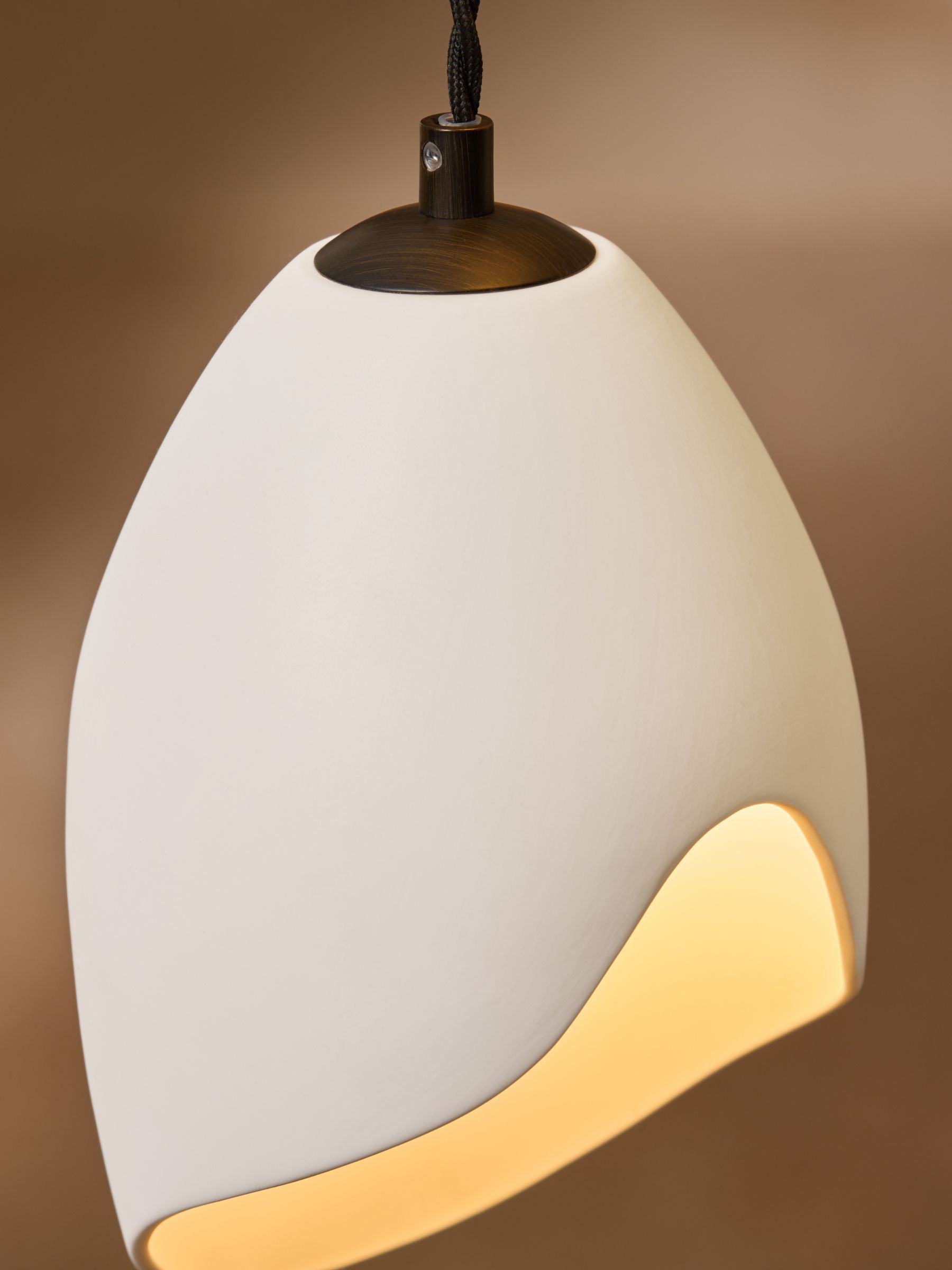 Emrys 3 Cluster Light in Cream/Black - Image 3 of 5