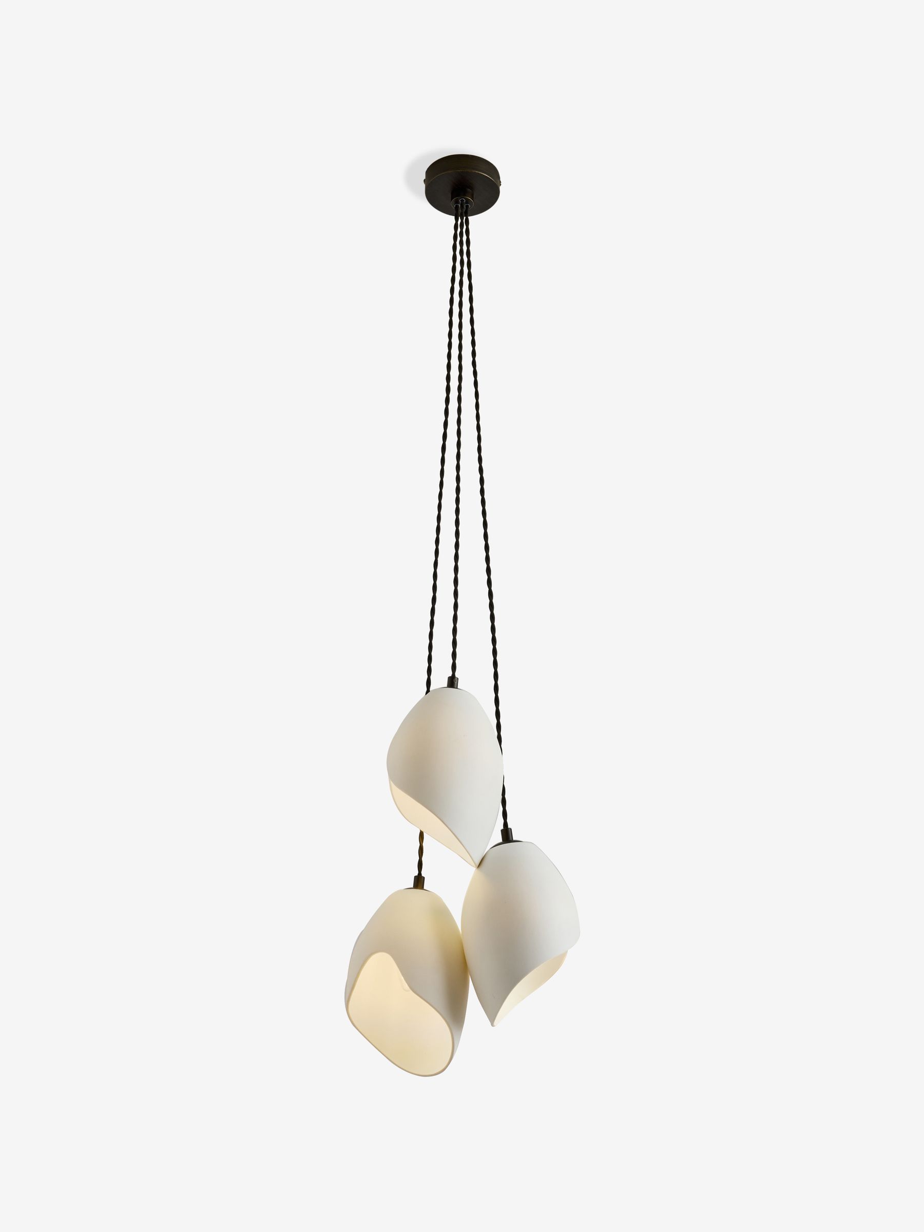 Emrys 3 Cluster Light in Cream/Black - Image 4 of 5