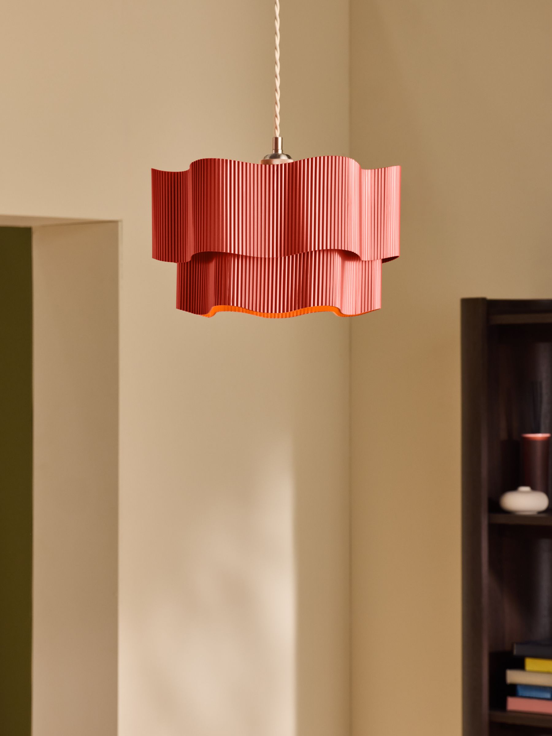 Red Easy Fit Sydney Ceiling Light Shade - Image 1 of 3
