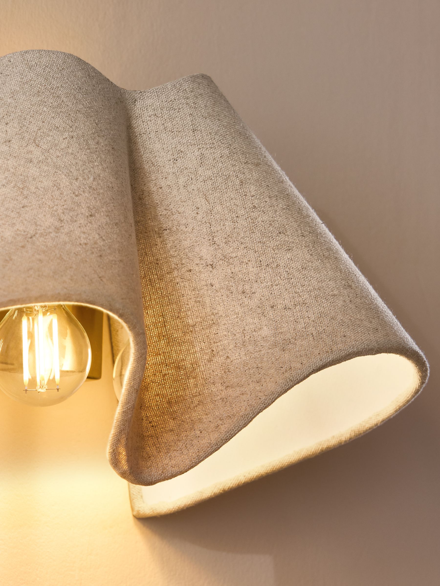 Caspian Wall Light in Cream - Image 2 of 5