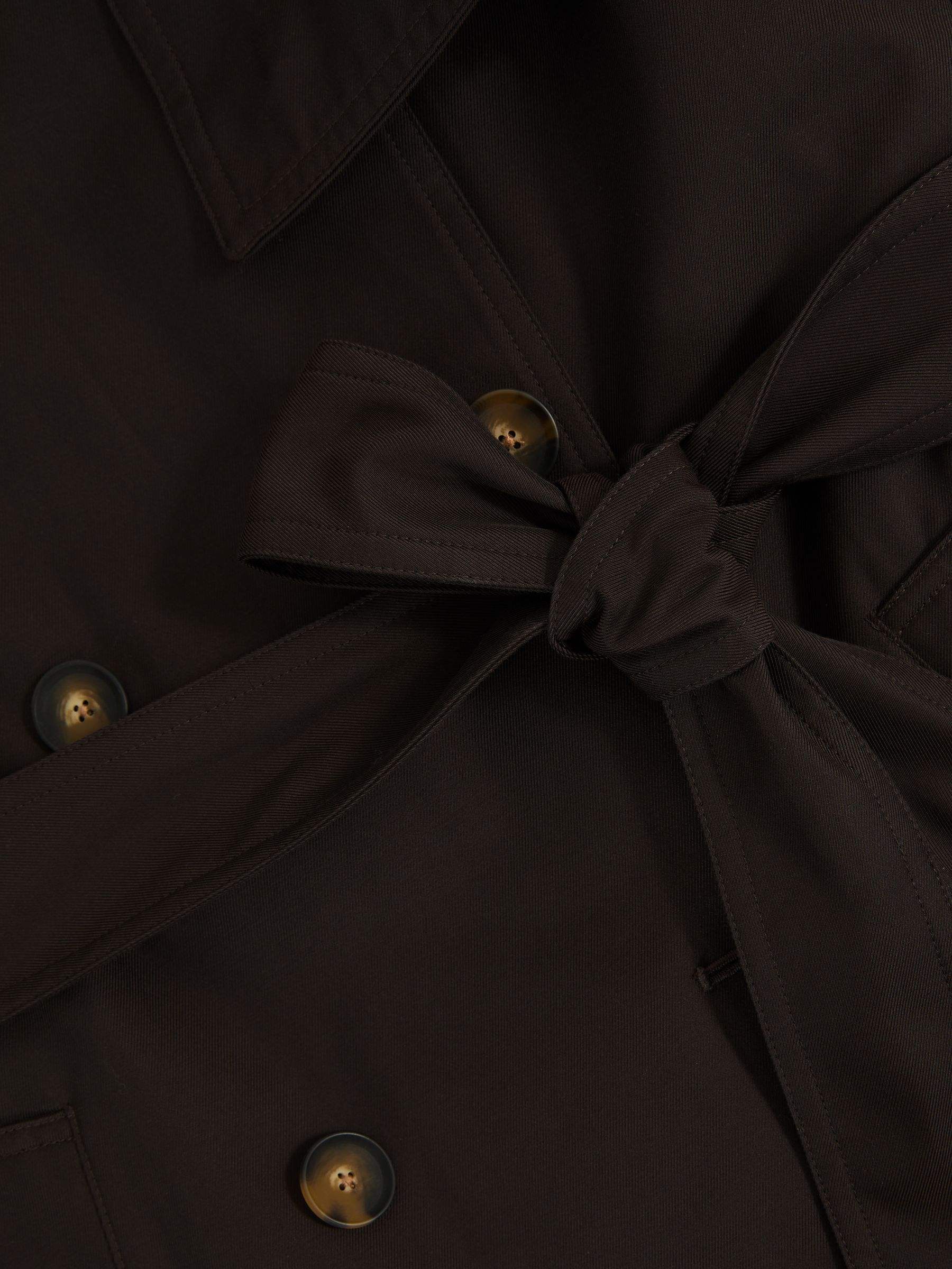 Hooded Insert Trench Coat in Chocolate Brown - Image 7 of 7