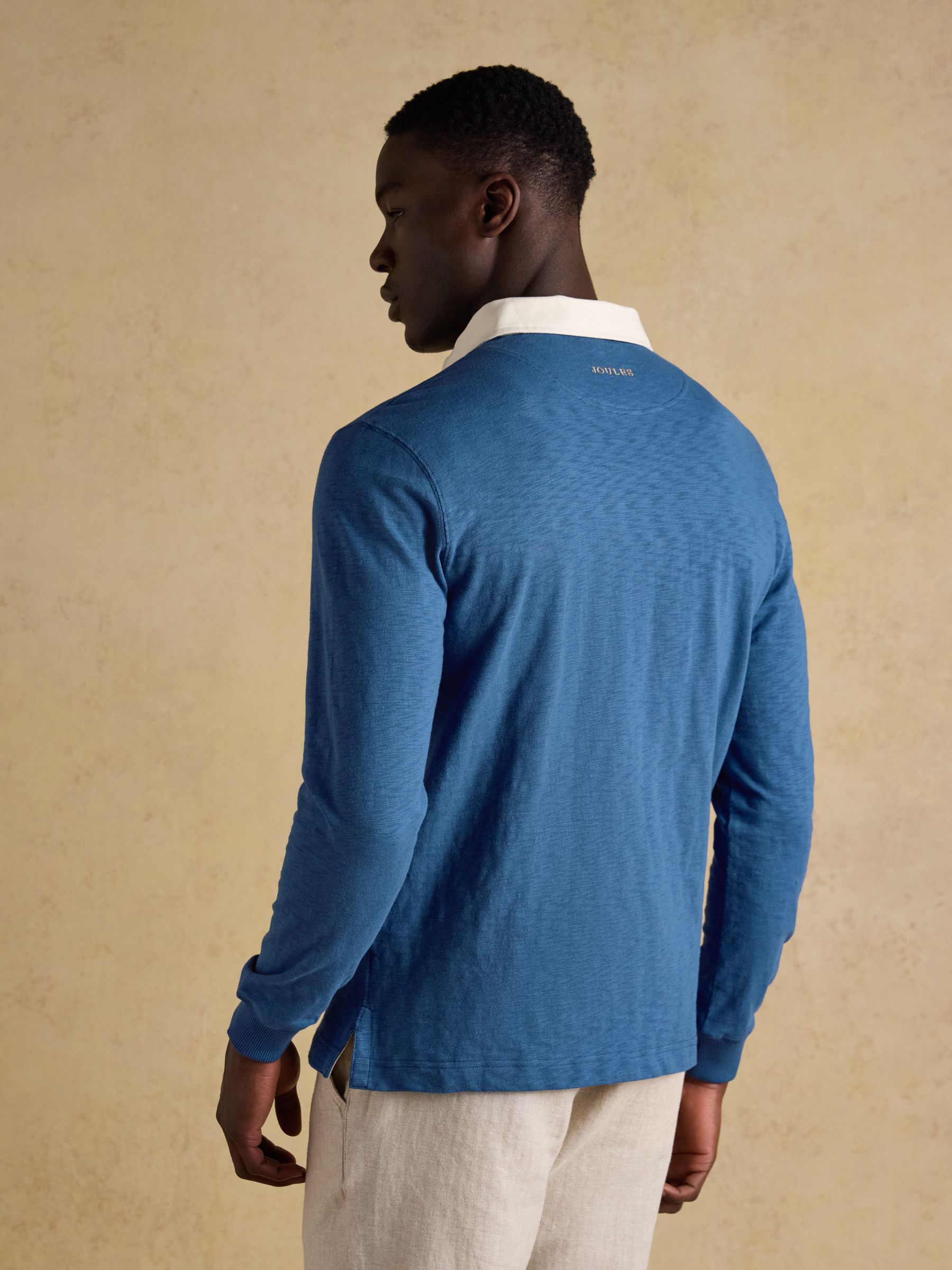 Summer Slub Navy Blue Rugby Shirt - Image 3 of 9