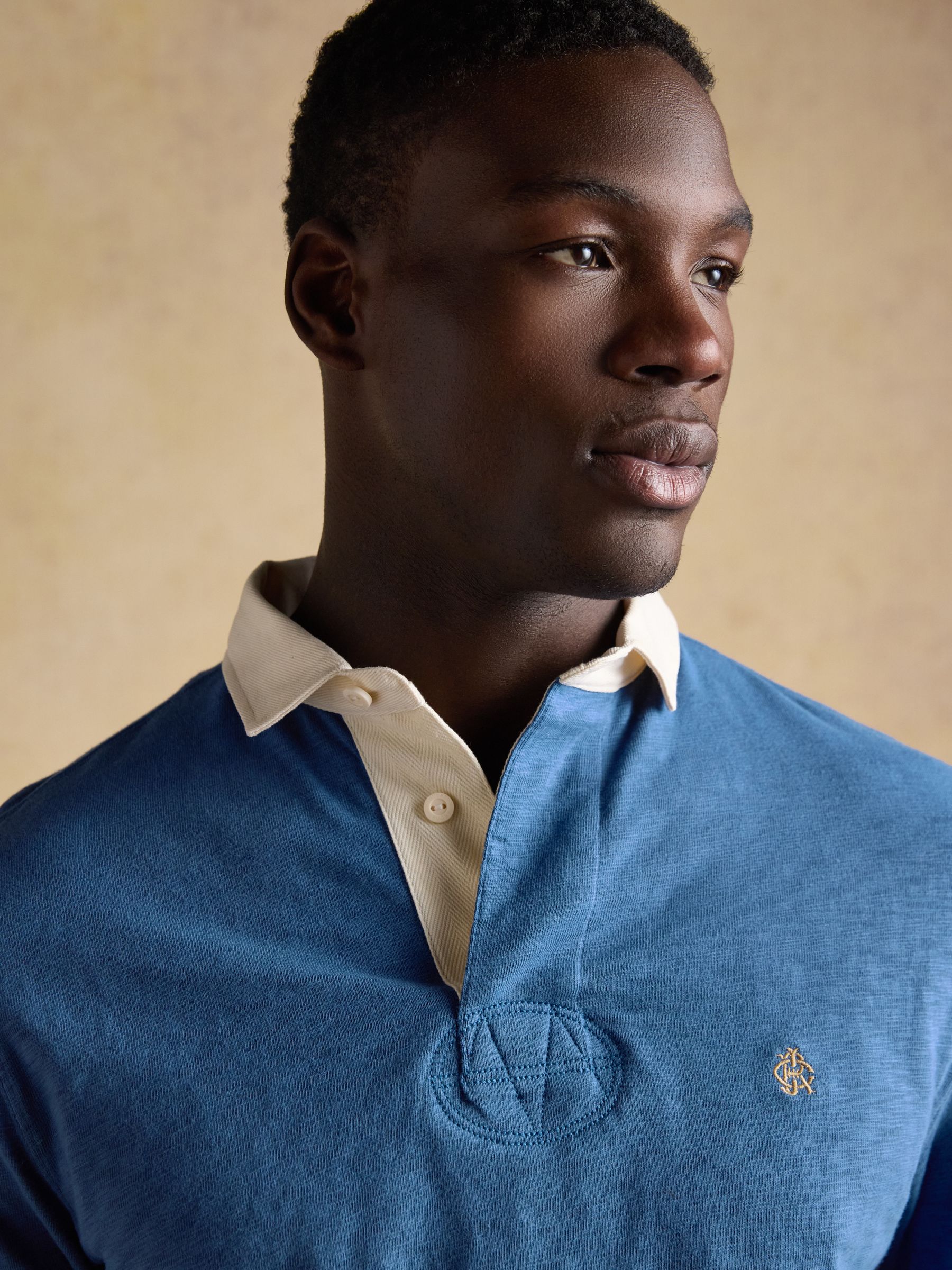 Summer Slub Navy Blue Rugby Shirt - Image 4 of 9