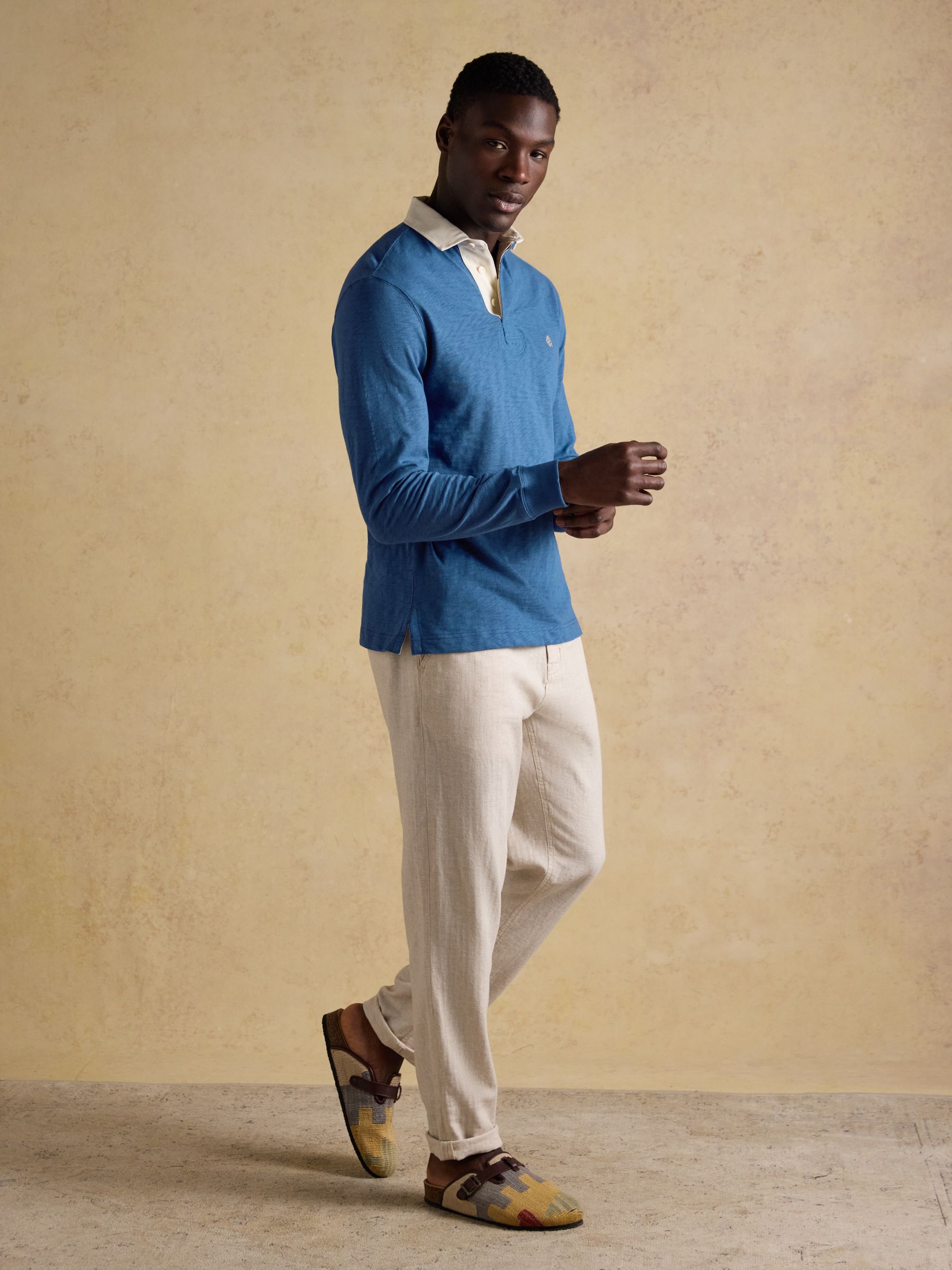 Summer Slub Navy Blue Rugby Shirt - Image 6 of 9