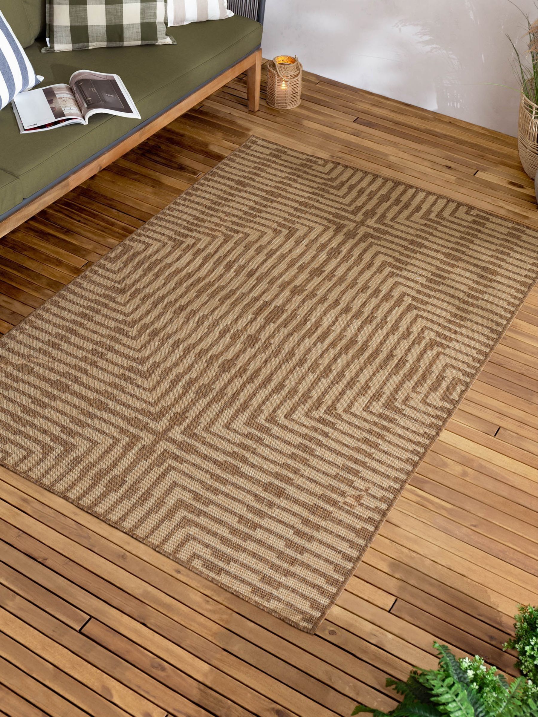 Natural Sandown Jute Effect Indoor/Outdoor Washable Rug - Image 2 of 5