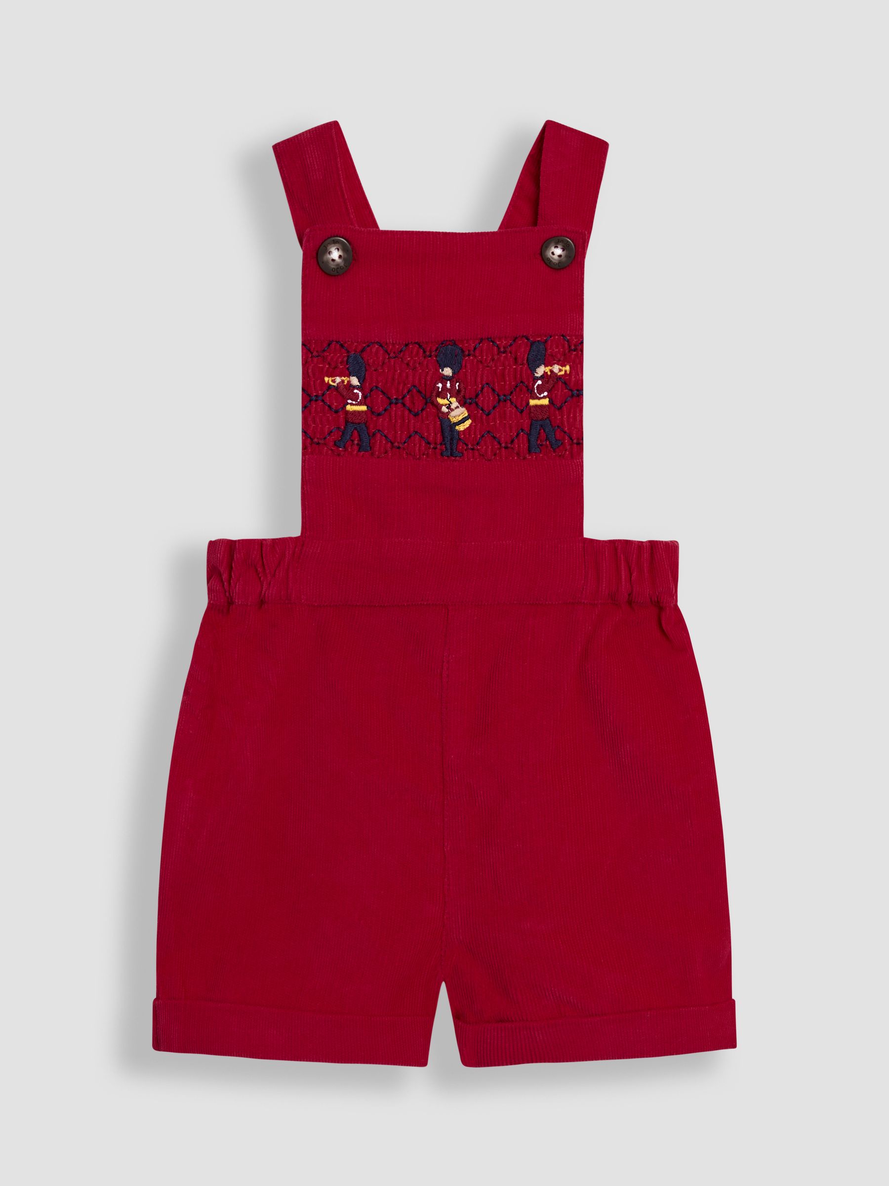 Red 2-Piece Smocked Dungarees & Bodysuit Set - Image 2 of 7