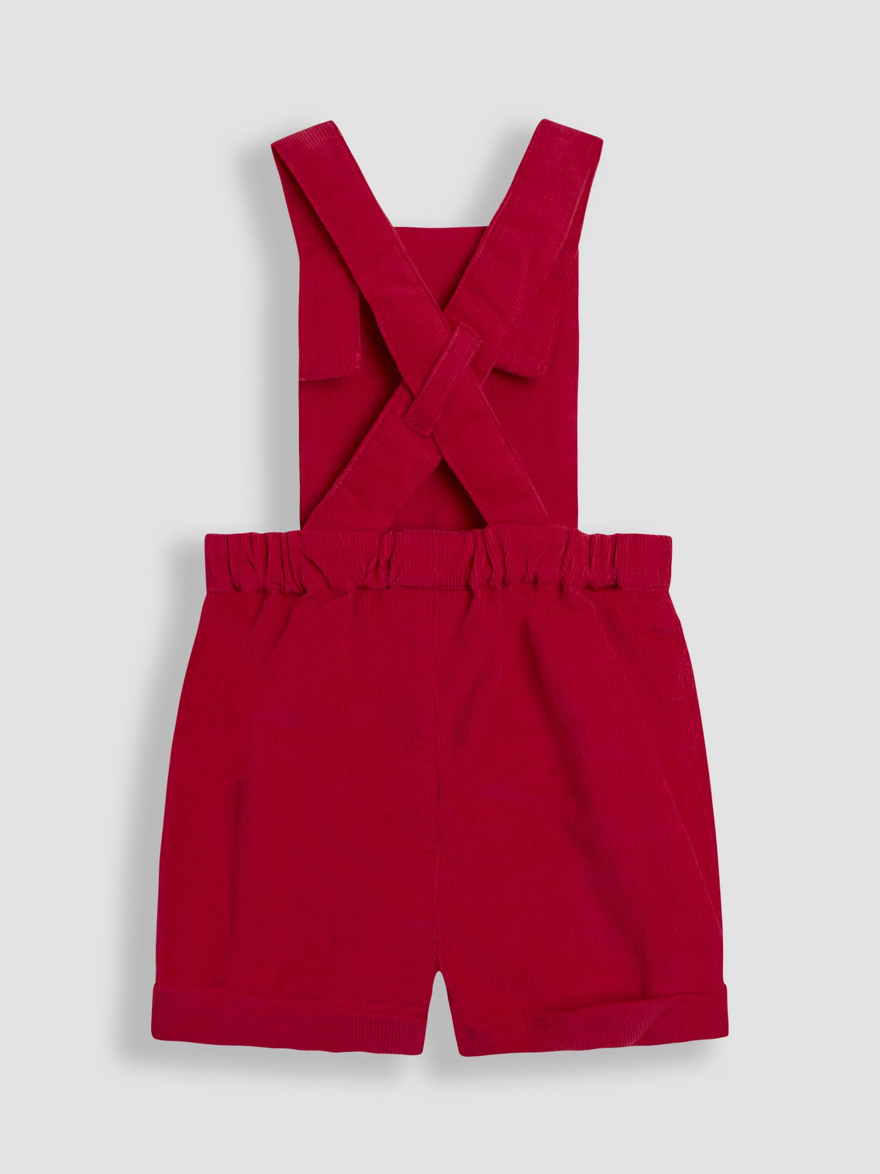 Red 2-Piece Smocked Dungarees & Bodysuit Set - Image 3 of 7