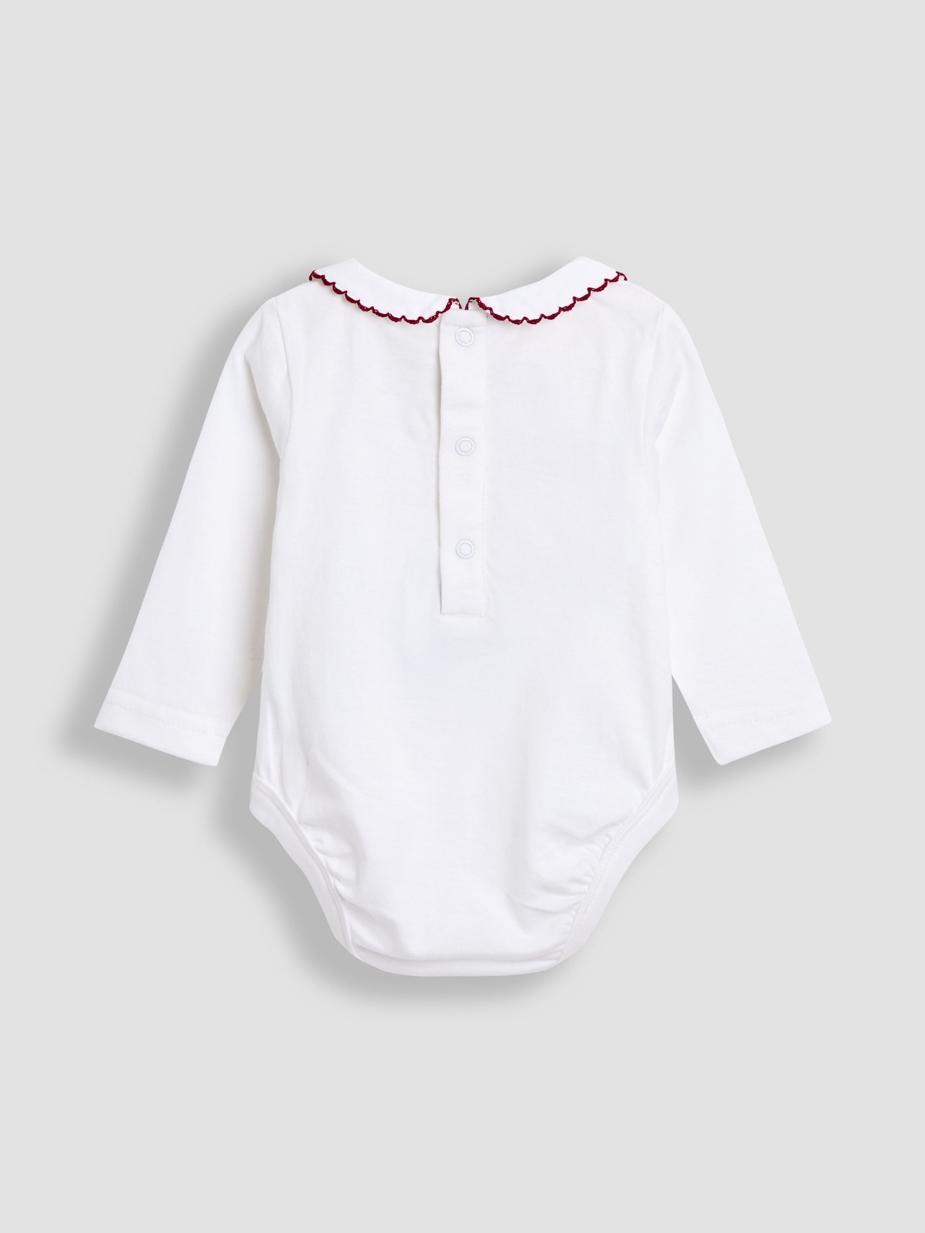 Red 2-Piece Smocked Dungarees & Bodysuit Set - Image 5 of 7