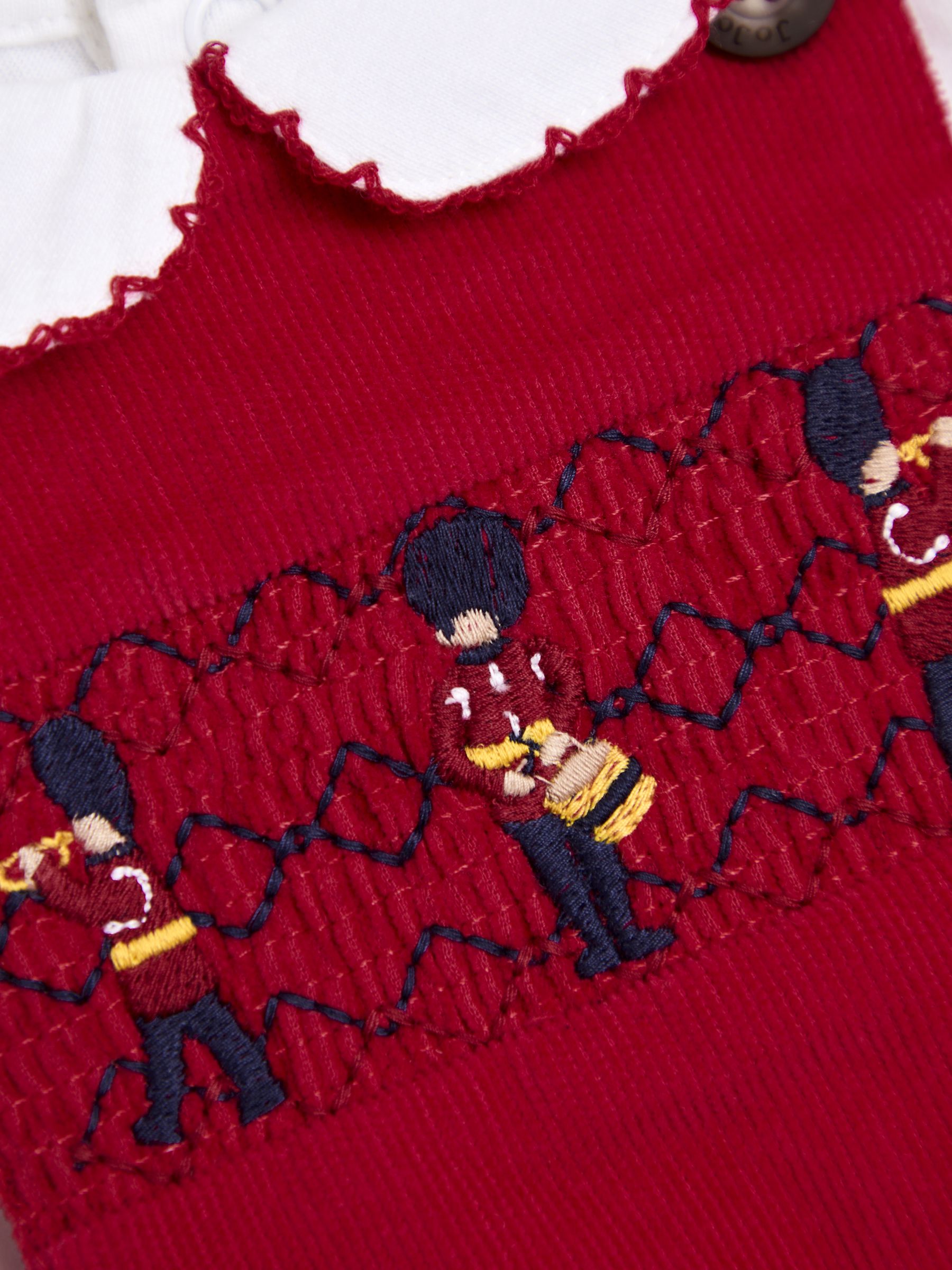 Red 2-Piece Smocked Dungarees & Bodysuit Set - Image 7 of 7