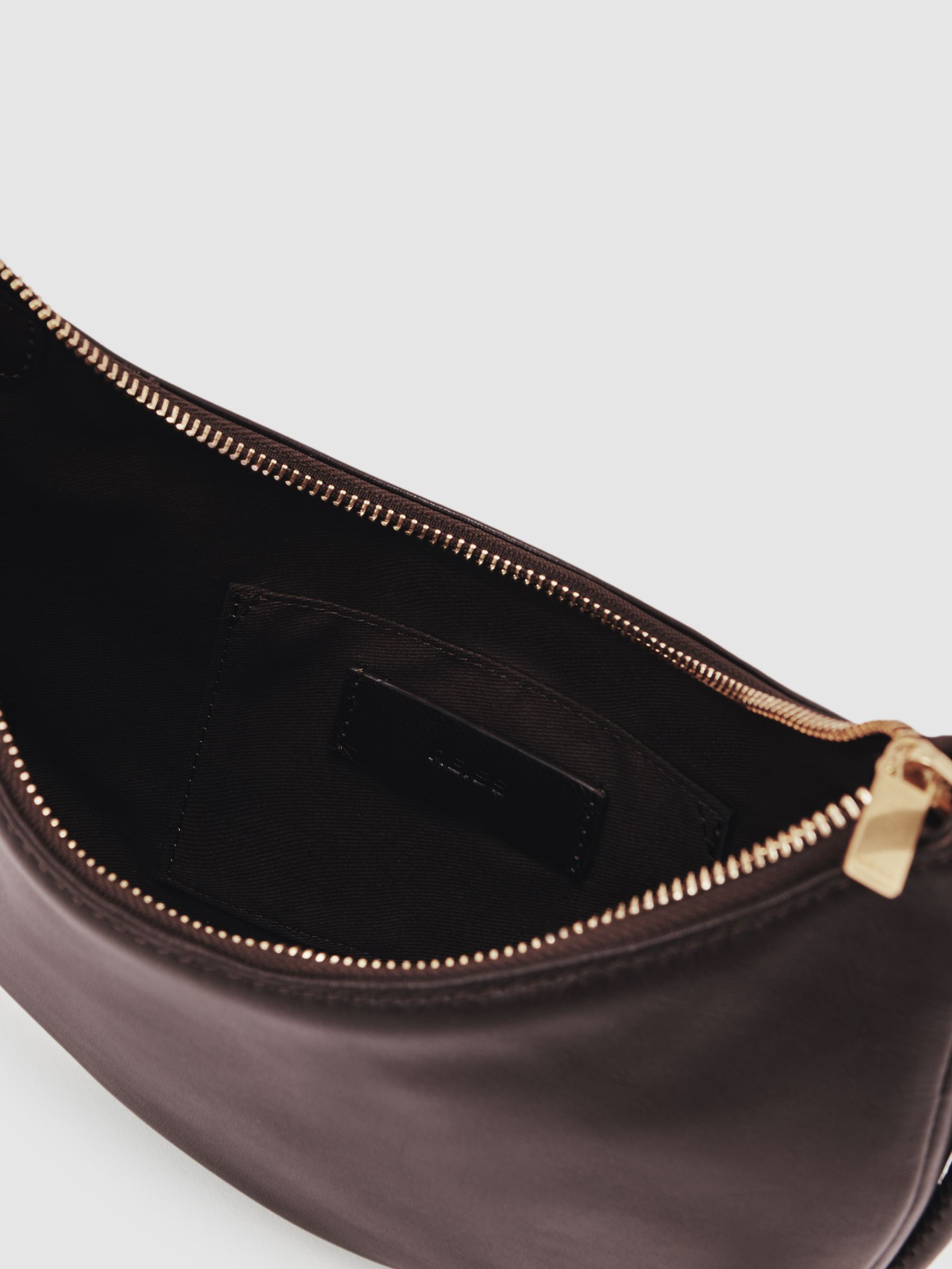 Leather Rope Strap Shoulder Bag in Oxblood - Image 4 of 6