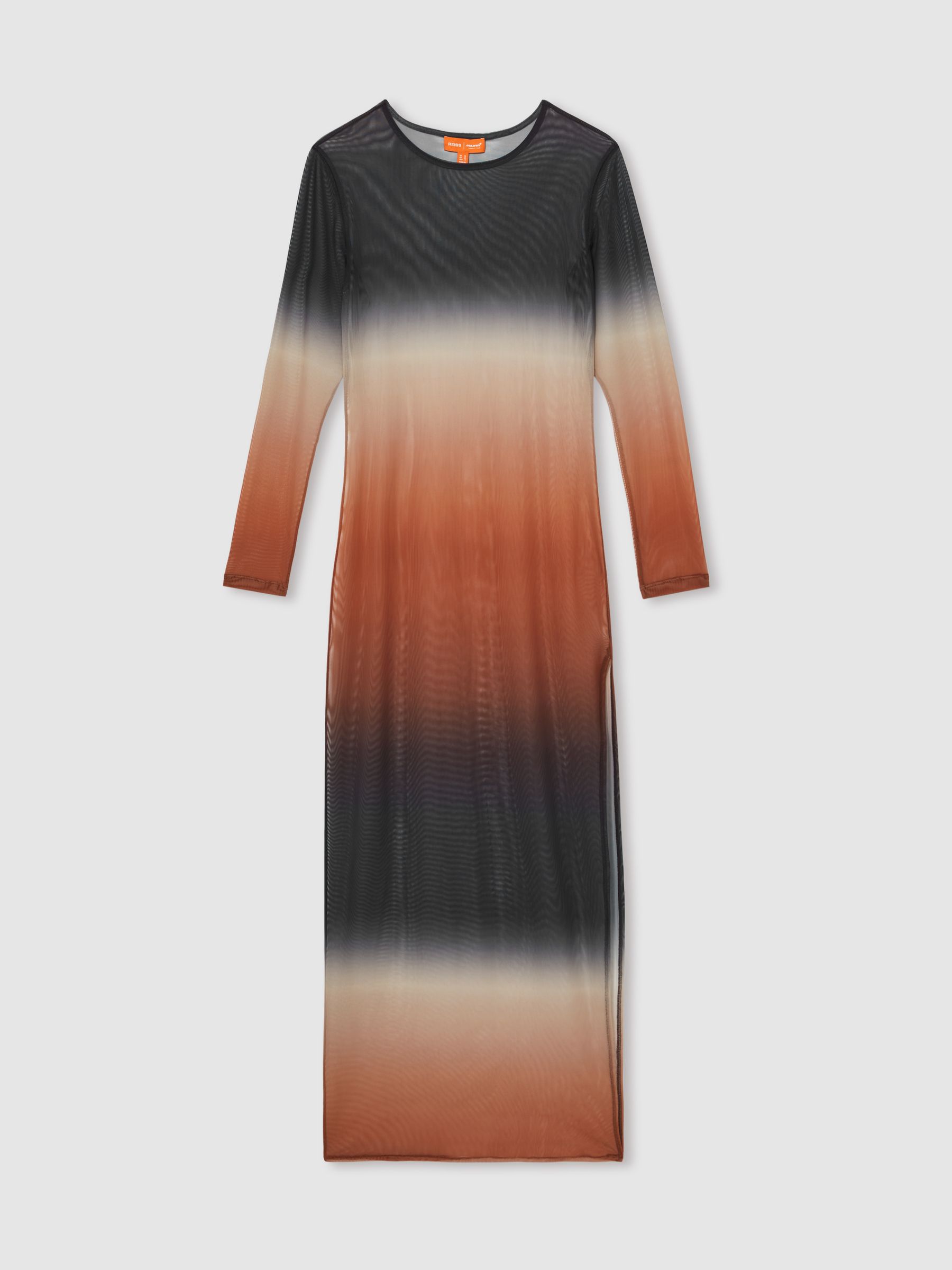 McLaren F1 Team Ombré Mesh Maxi Dress in Multi - Image 2 of 8