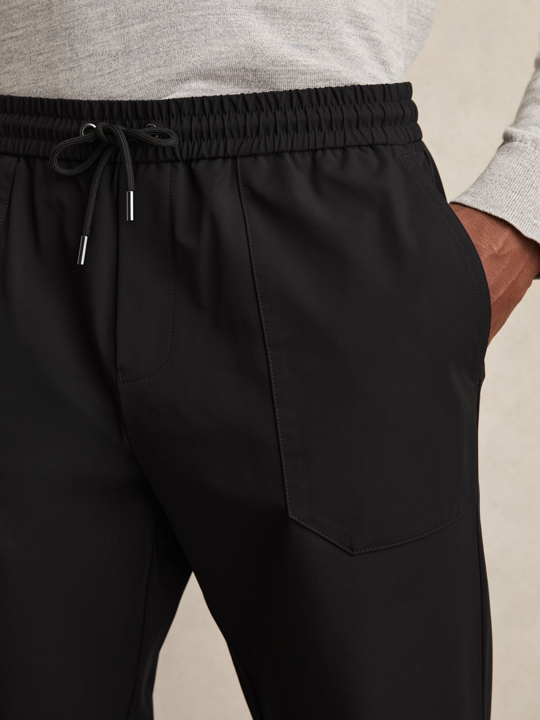 Stretch-Nylon Cuff Trousers in Black - Image 4 of 7