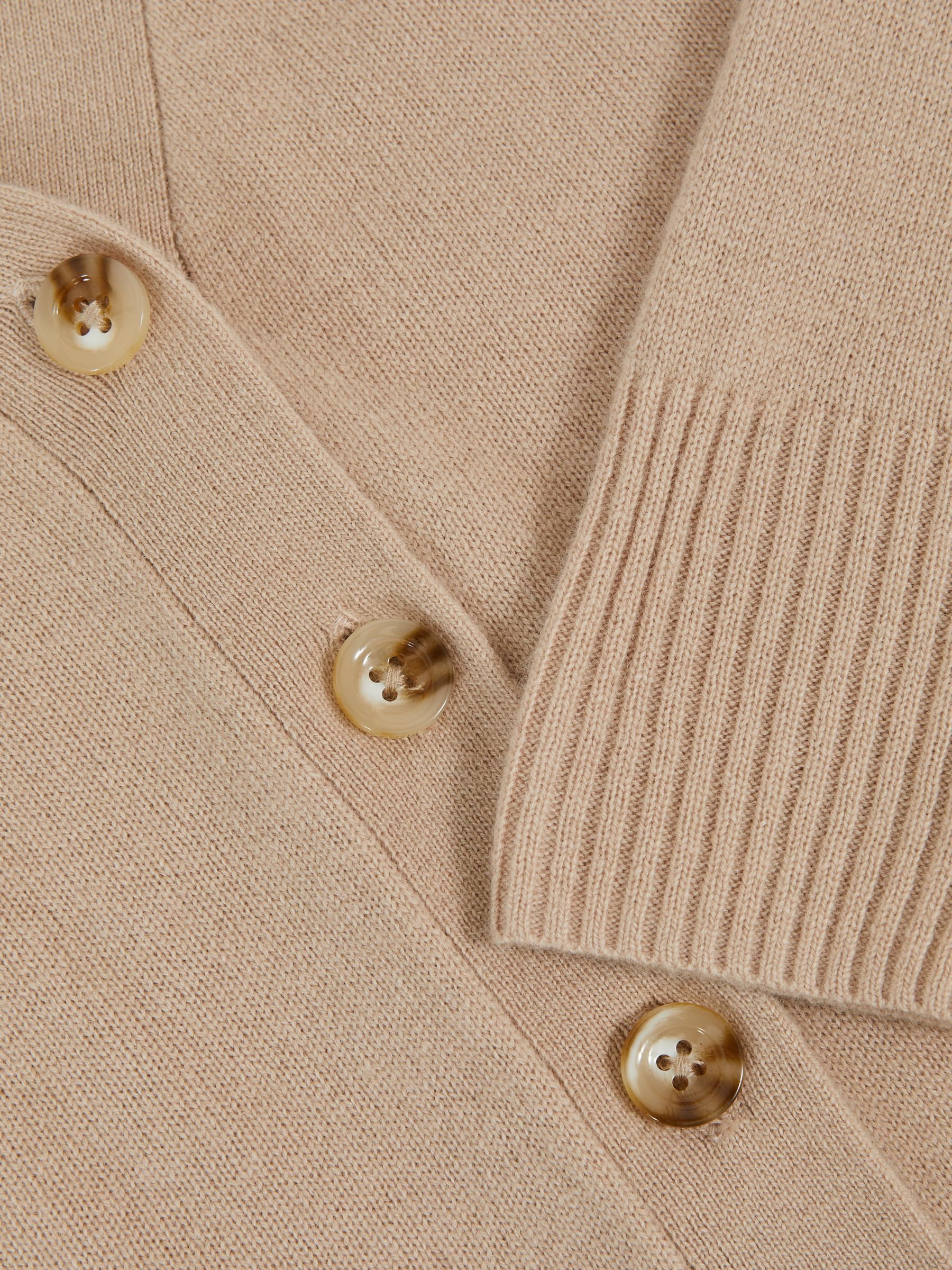 13-14 yrs Wool-Blend Fitted Cardigan With Cashmere in Neutral - Image 4 of 4