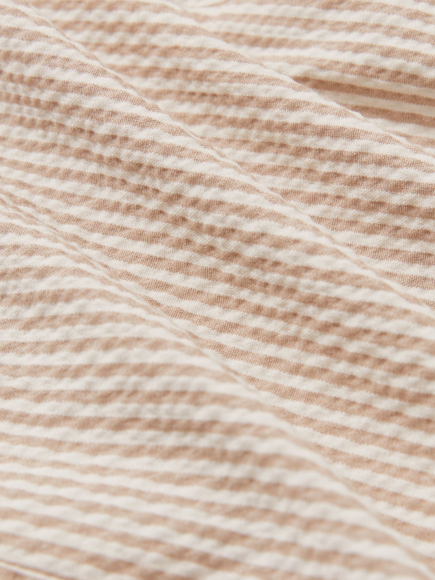 Seersucker Single-Breasted Suit Blazer Slim-Fit in Oatmeal/White - image 2