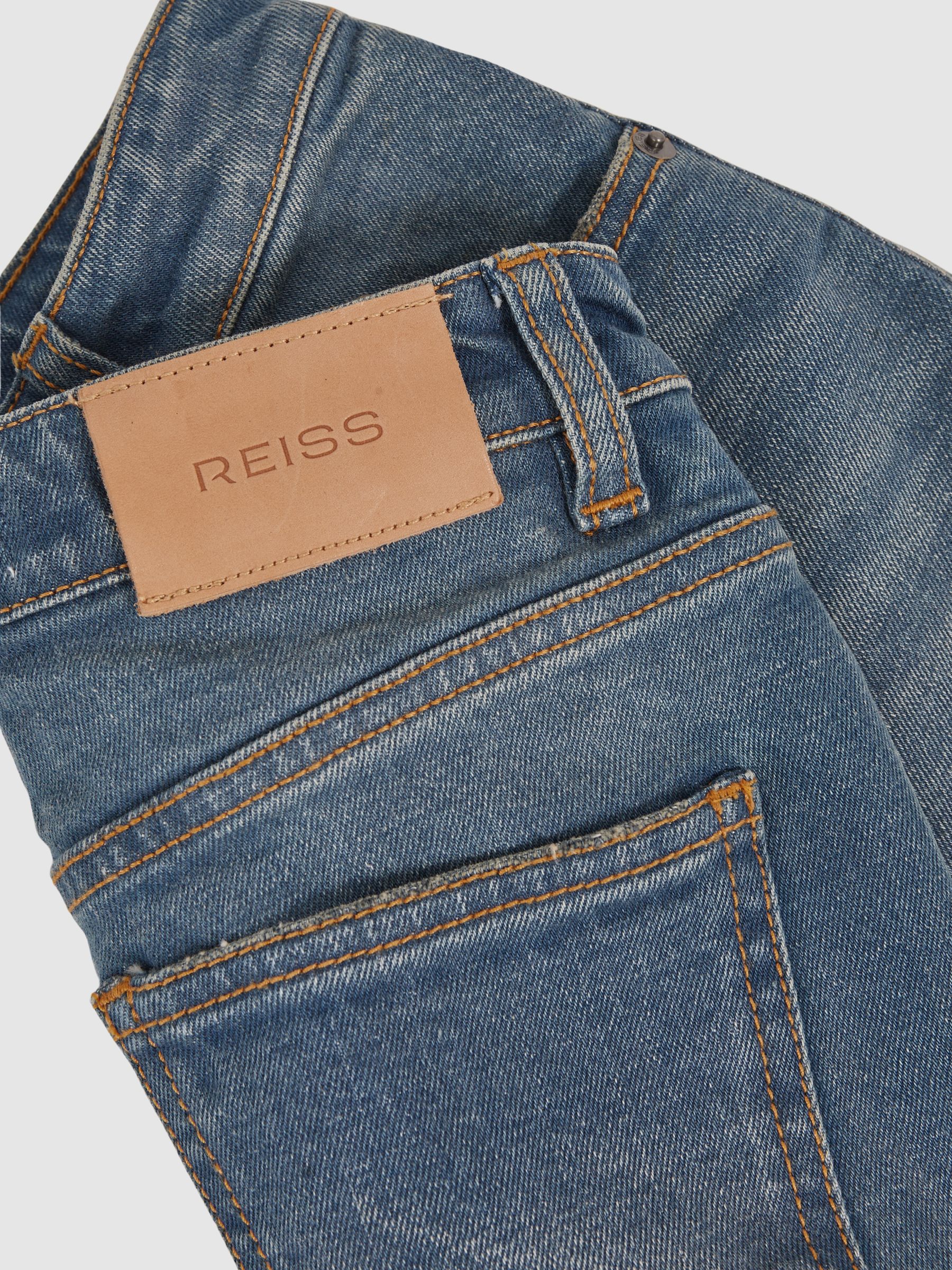 3-9 yrs Straight-Leg Turn-Up Jeans in Blue - Image 4 of 4
