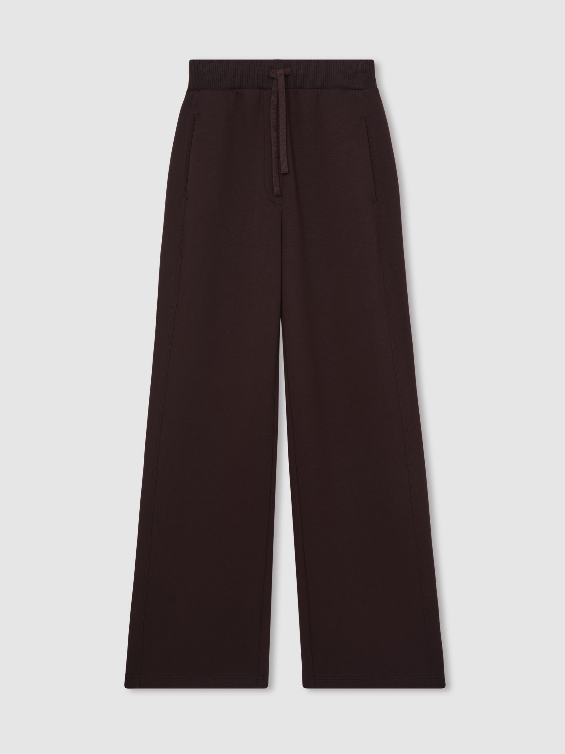 Petite Jogginghose mit weitem Bein und Kordelzug in Plum - Bild 2 von 6
