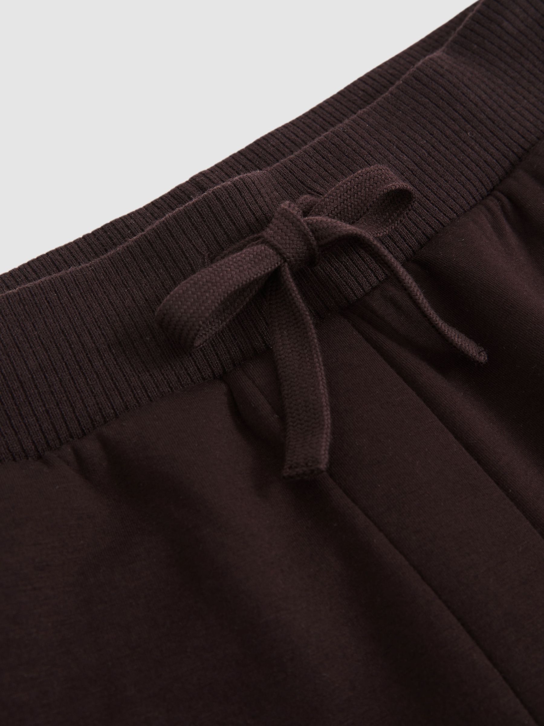 Petite Premium Interlock Wide-Leg Joggers in Plum - Image 7 of 8