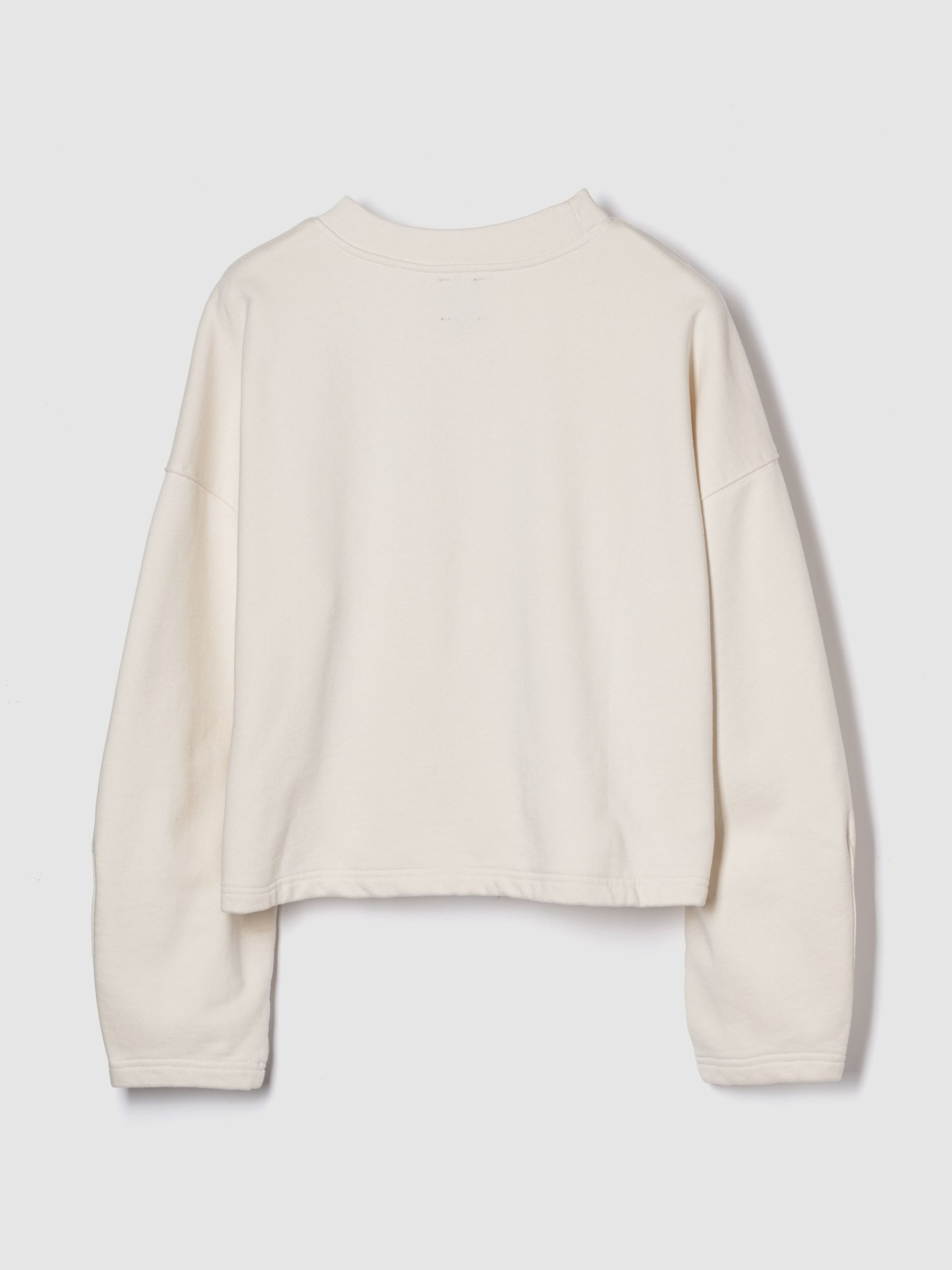 Beige Heavyweight French Terry Barrel-Sleeve Sweatshirt - Image 2 of 2