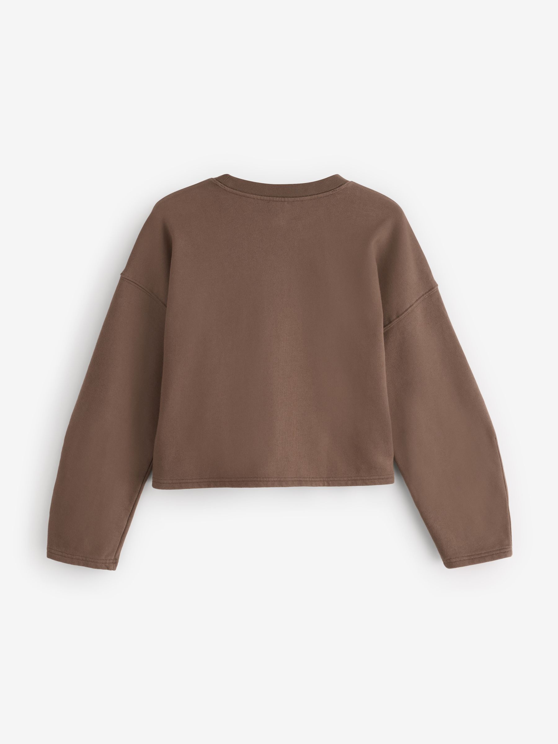 Brown Heavyweight French Terry Barrel-Sleeve Sweatshirt - Image 2 of 4