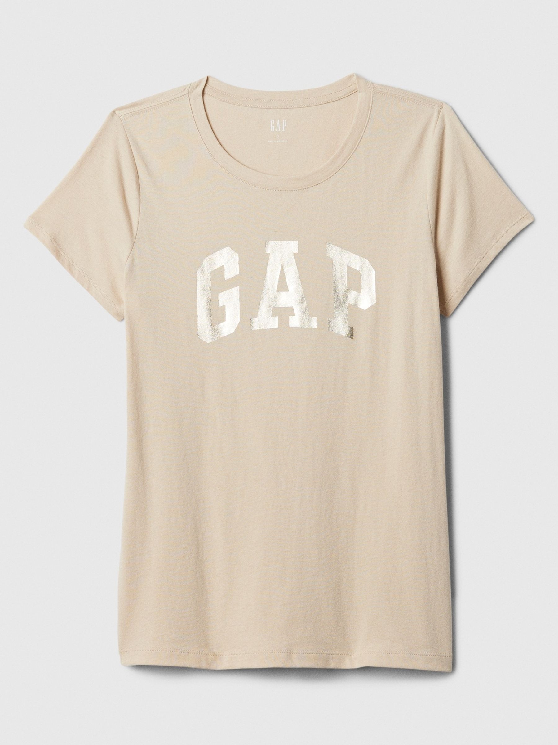 Beige Logo Short Sleeve Crew Neck T-Shirt - Image 4 of 4