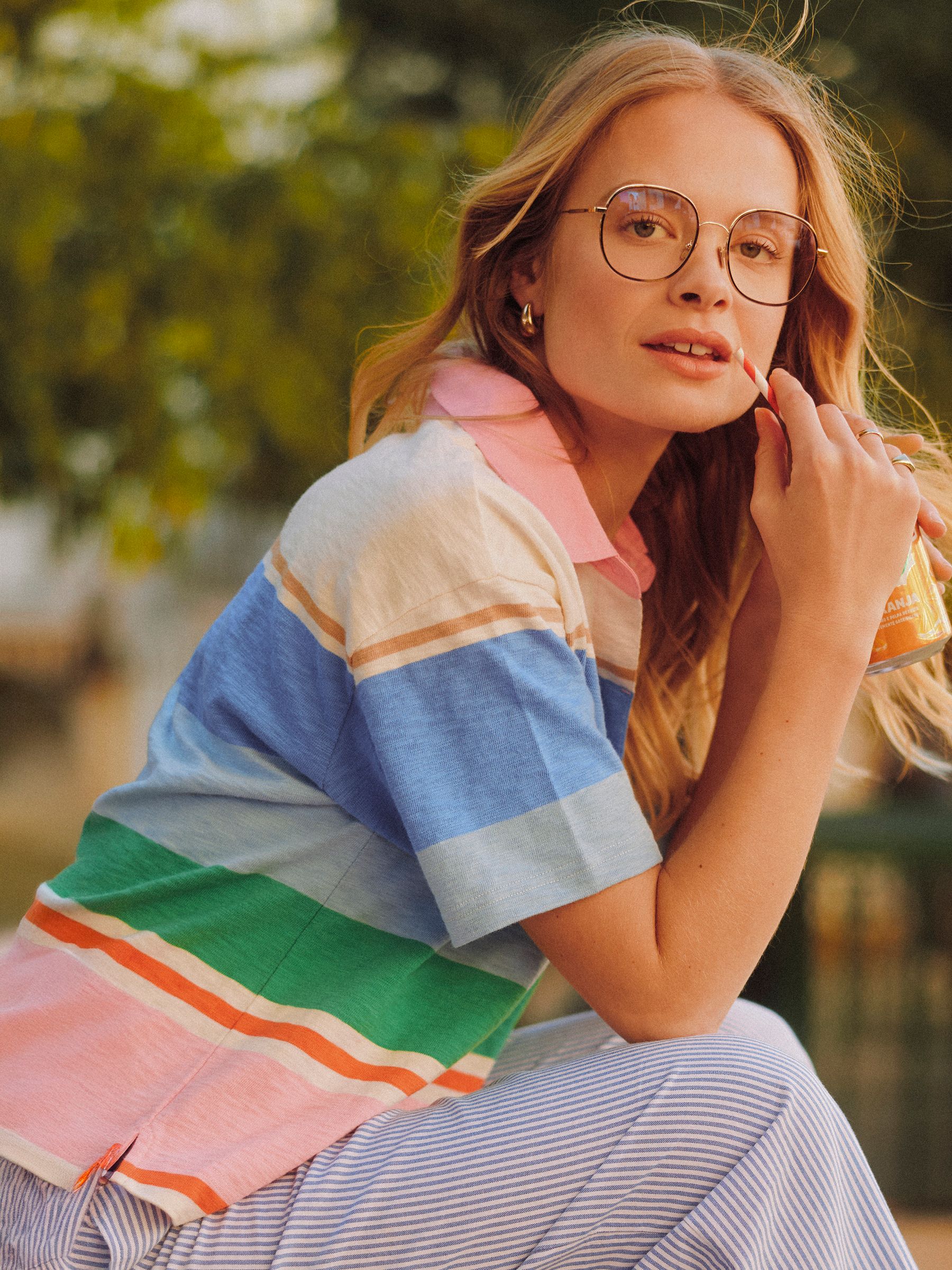 Multi Stripe Short Sleeve Cotton Rugby Shirt - Image 2 of 11