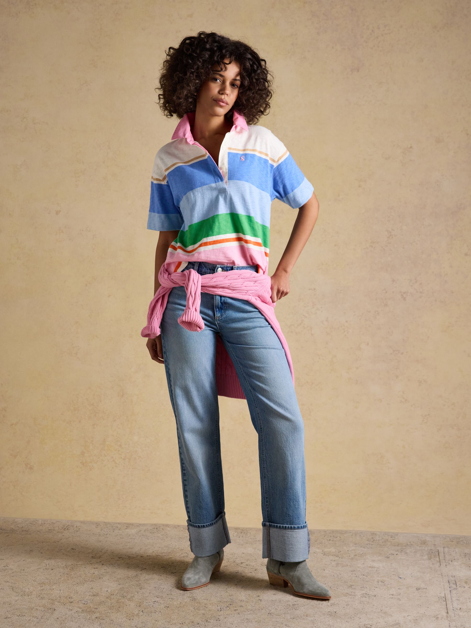 Multi Stripe Short Sleeve Cotton Rugby Shirt - Image 5 of 11